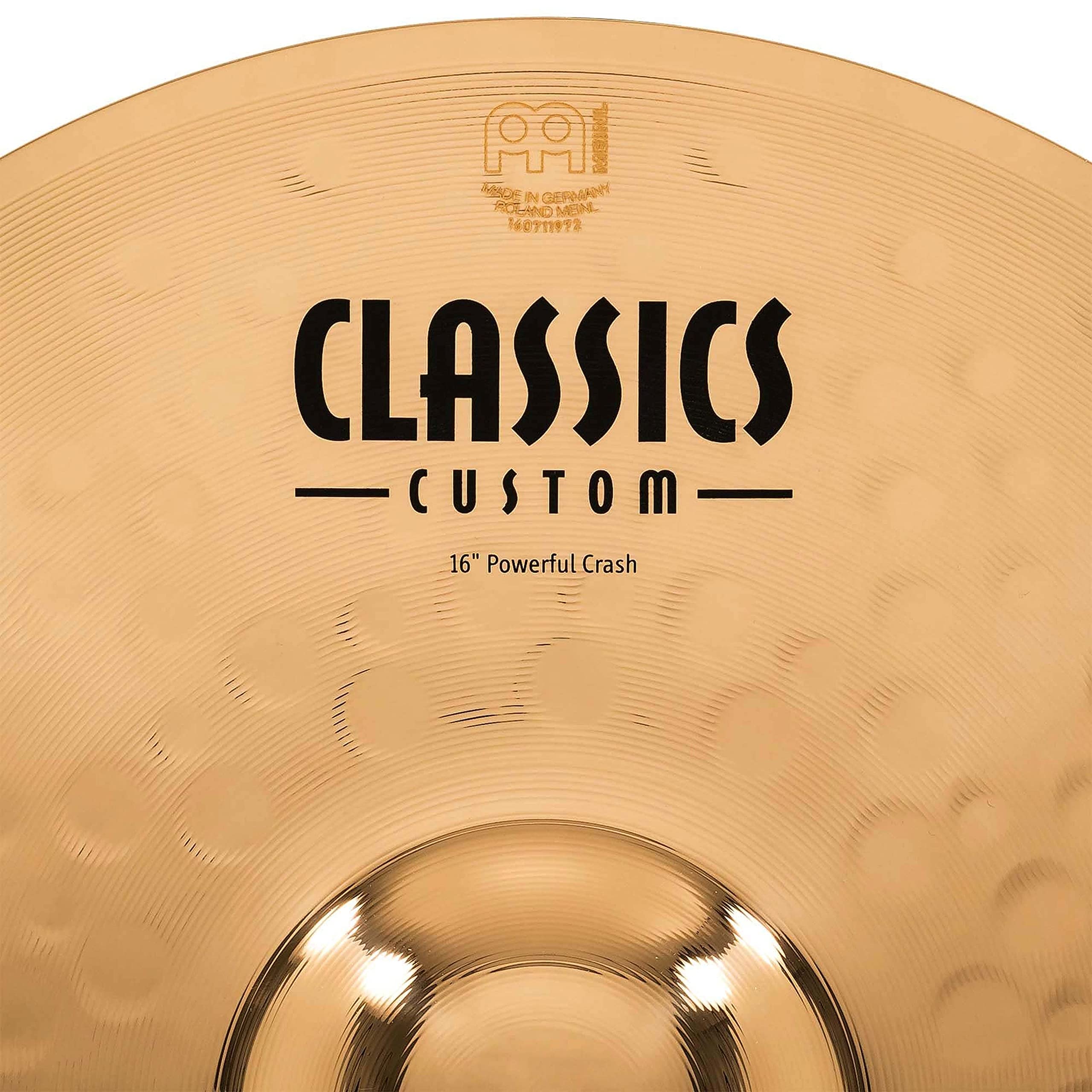 Meinl 16'' Powerful Crash Cymbal   Classics Custom Brilliant   Made In Germany, 2 Year Warranty (Cc16Pc B)