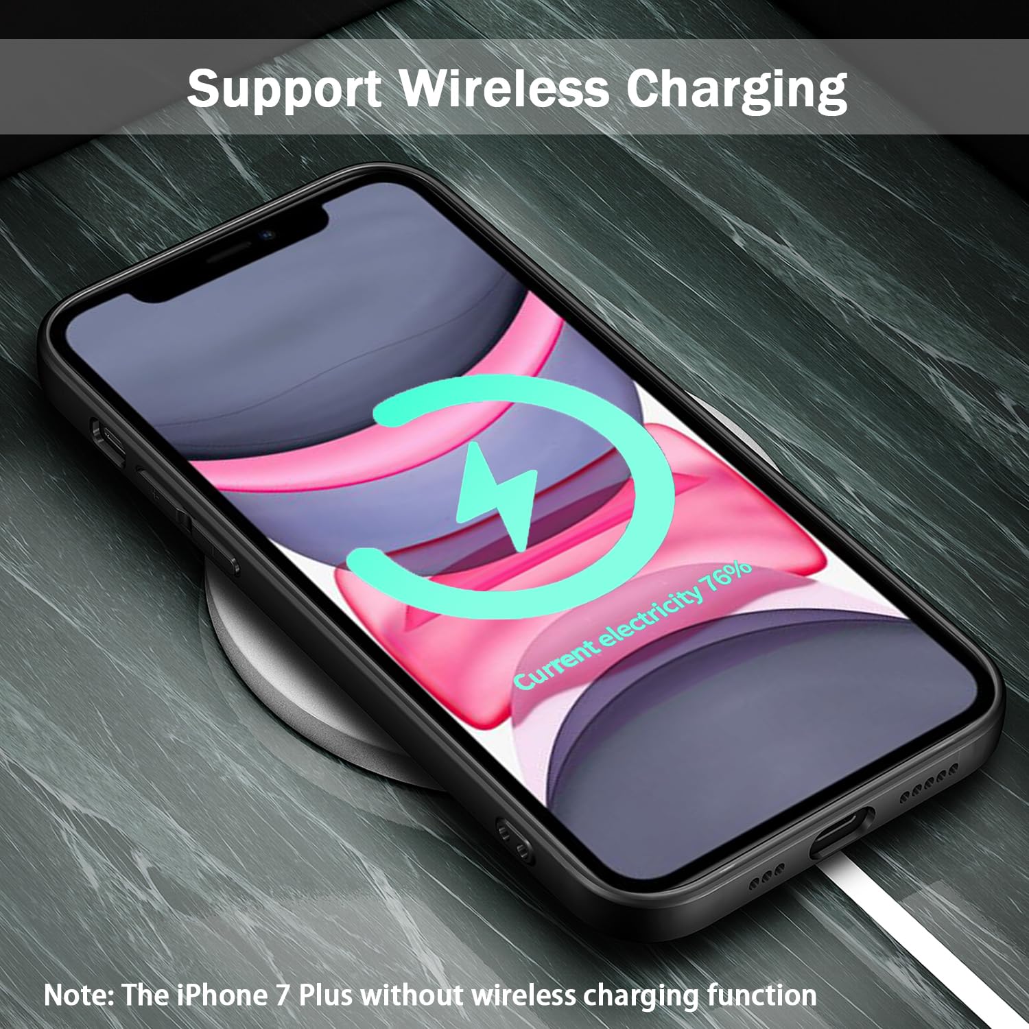 Tenoc Phone Case Compatible With Iphone 11, Black Case Anti Fingerprint Protective Bumper Matte Cover For 6.1 Inch