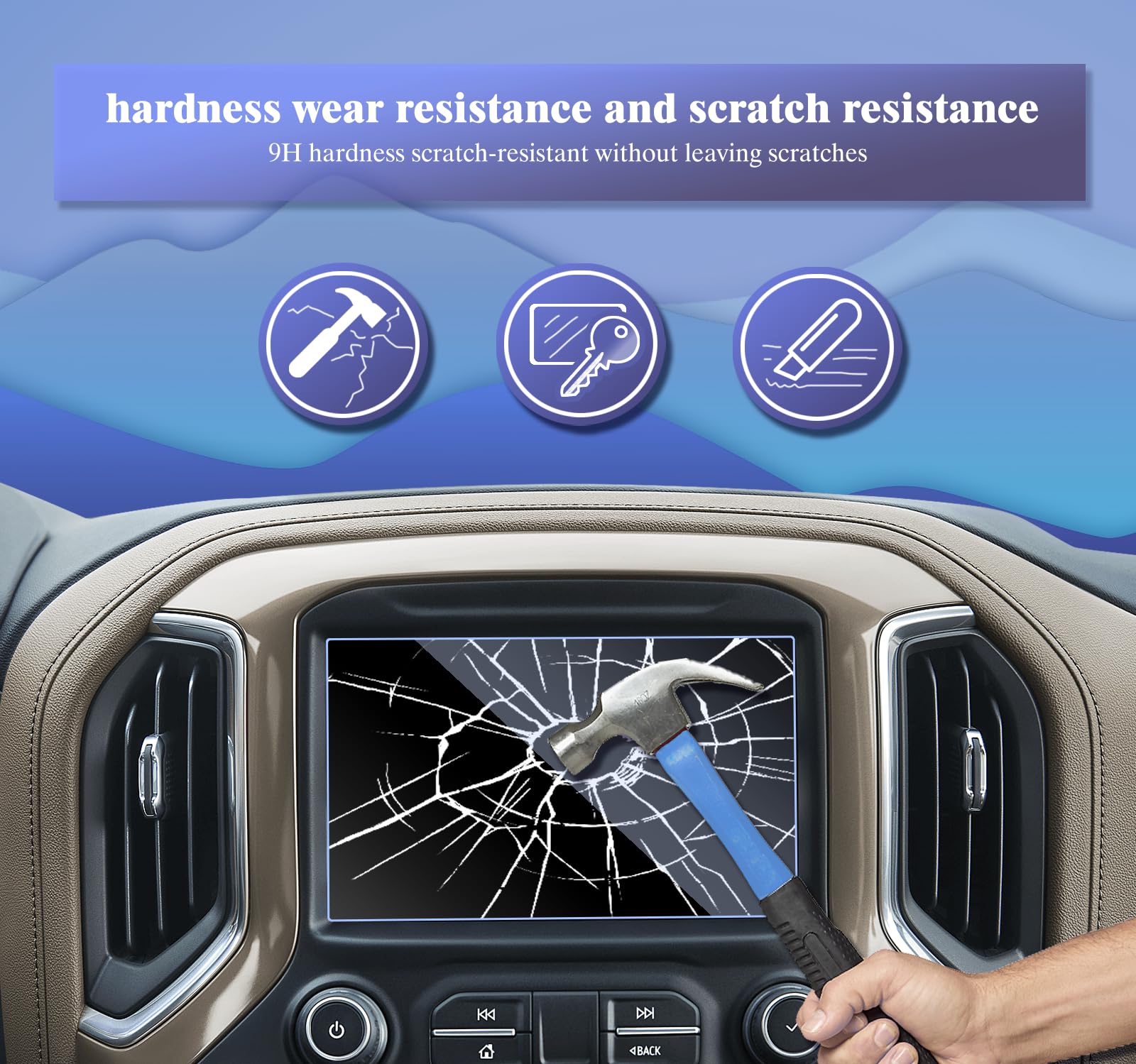 2Pcs 2024 Chevy Silverado 1500 Screen Protector For 2024 Chevy Silverado Accessories 2016 2024 Silverado 1500/2022 1500Limited/2