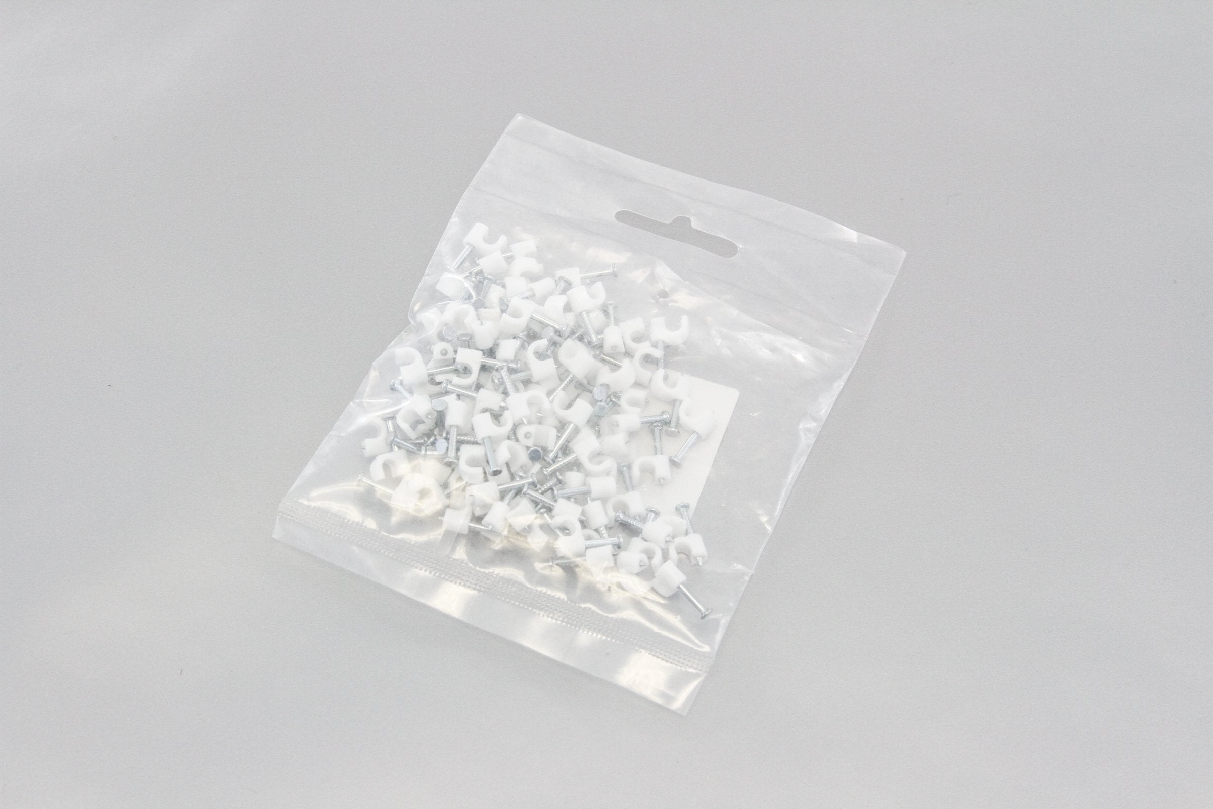 100 Round 5/32 Inches (4 Mm) Cable Wire Clips Cable Management Cord Tie Holder Coaxial Nail In Clamps Tacks