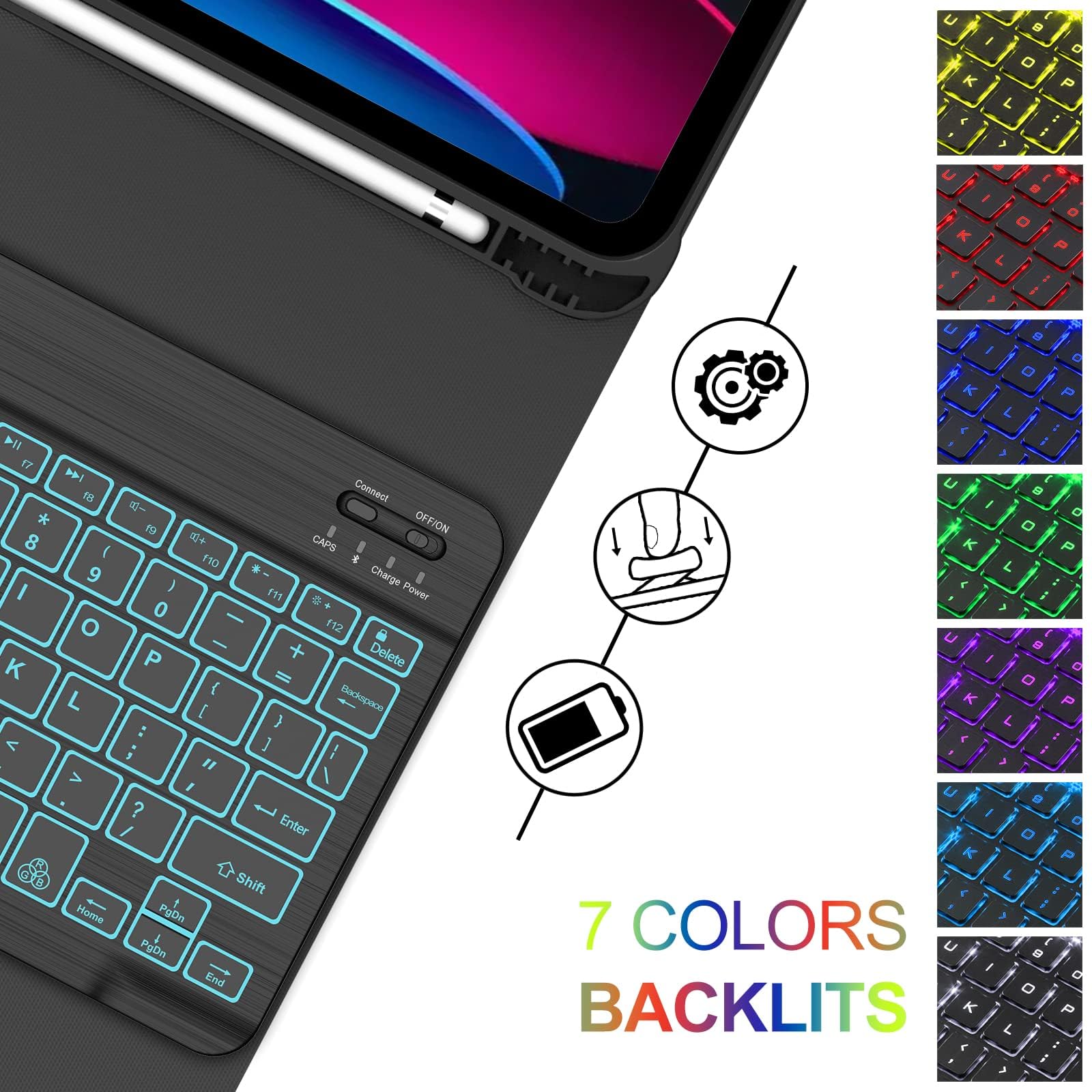 Yehobu Keyboard Case For Ipad 10Th Generation 10.9'' - Thumbnail 2