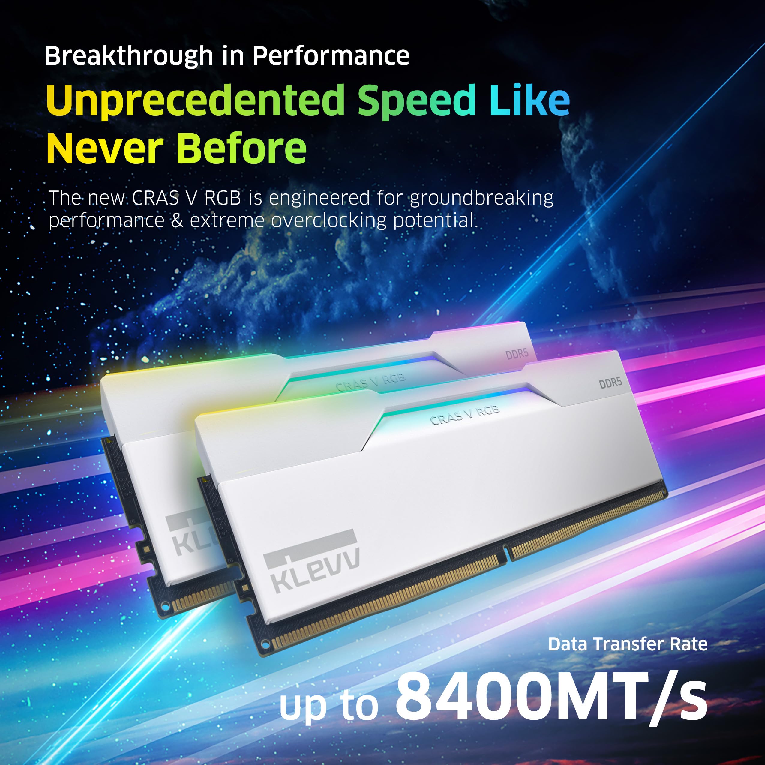 Klevv Cras V Rgb Ddr5 32Gb (2X16Gb) 6400Mhz Cl32 A Die 1.35V Gaming Desktop Ram Memory Sk Hynix Chip Xmp 3.0 / Amd Expo Ready