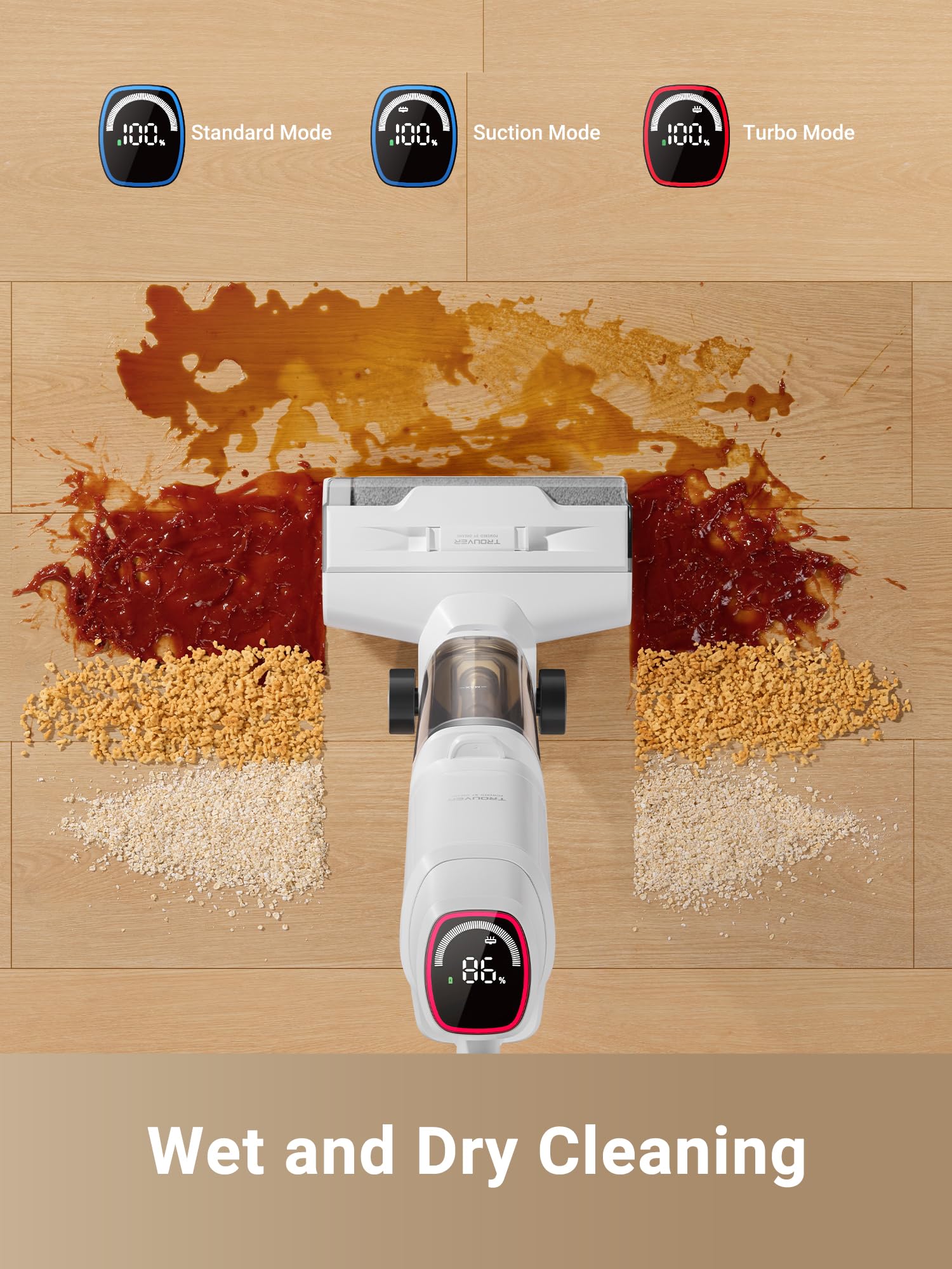 Dreame K10 Wet Dry Vacuum Cleaner, Cordless Vacuum Mop With Self Washing, 8.38Lbs Lightweight Floor Washer, 30Min Runtime, Edge