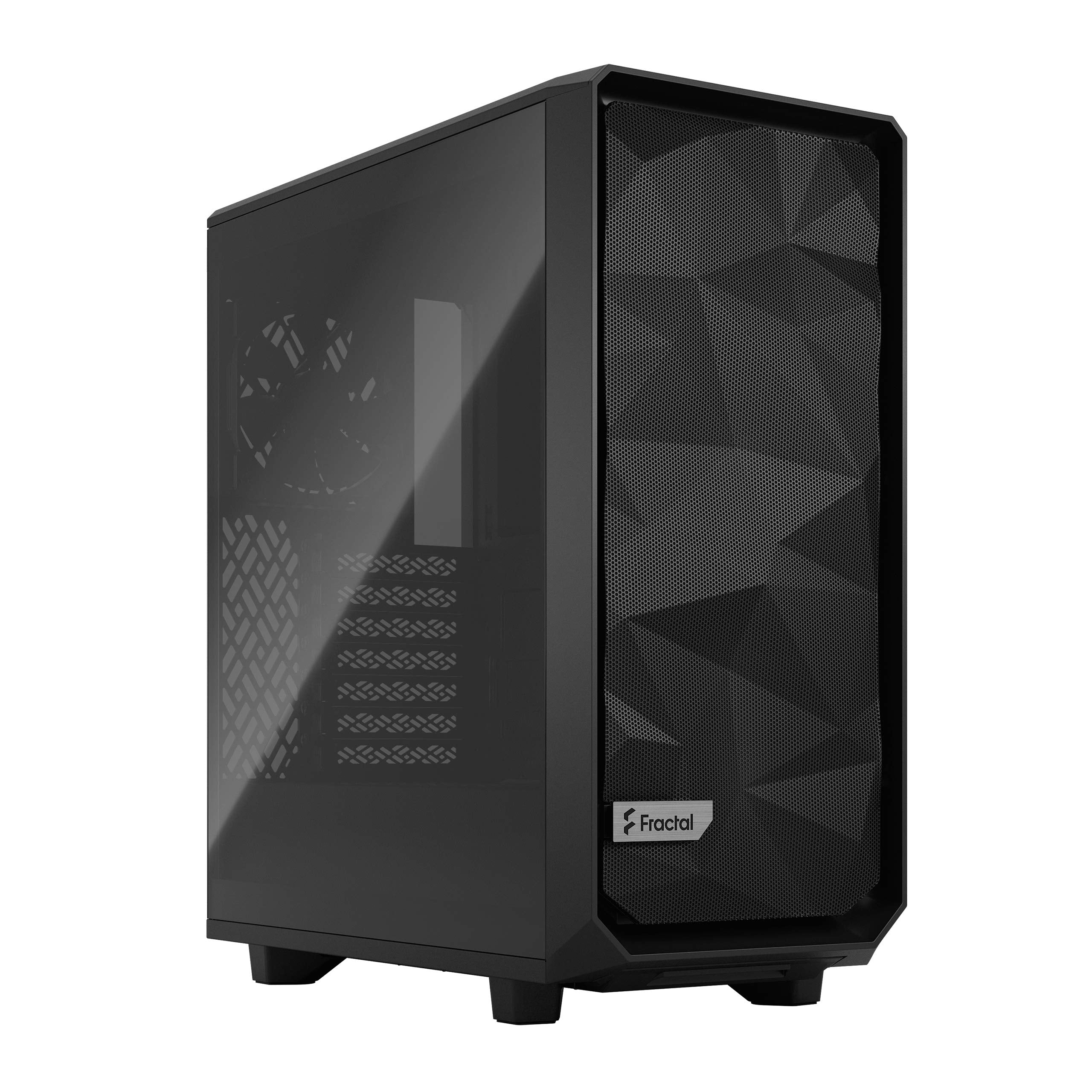 Fractal Design Meshify 2 Compact Black Atx Flexible High Airflow Light Tinted Tempered Glass Window Mid Tower Computer Case