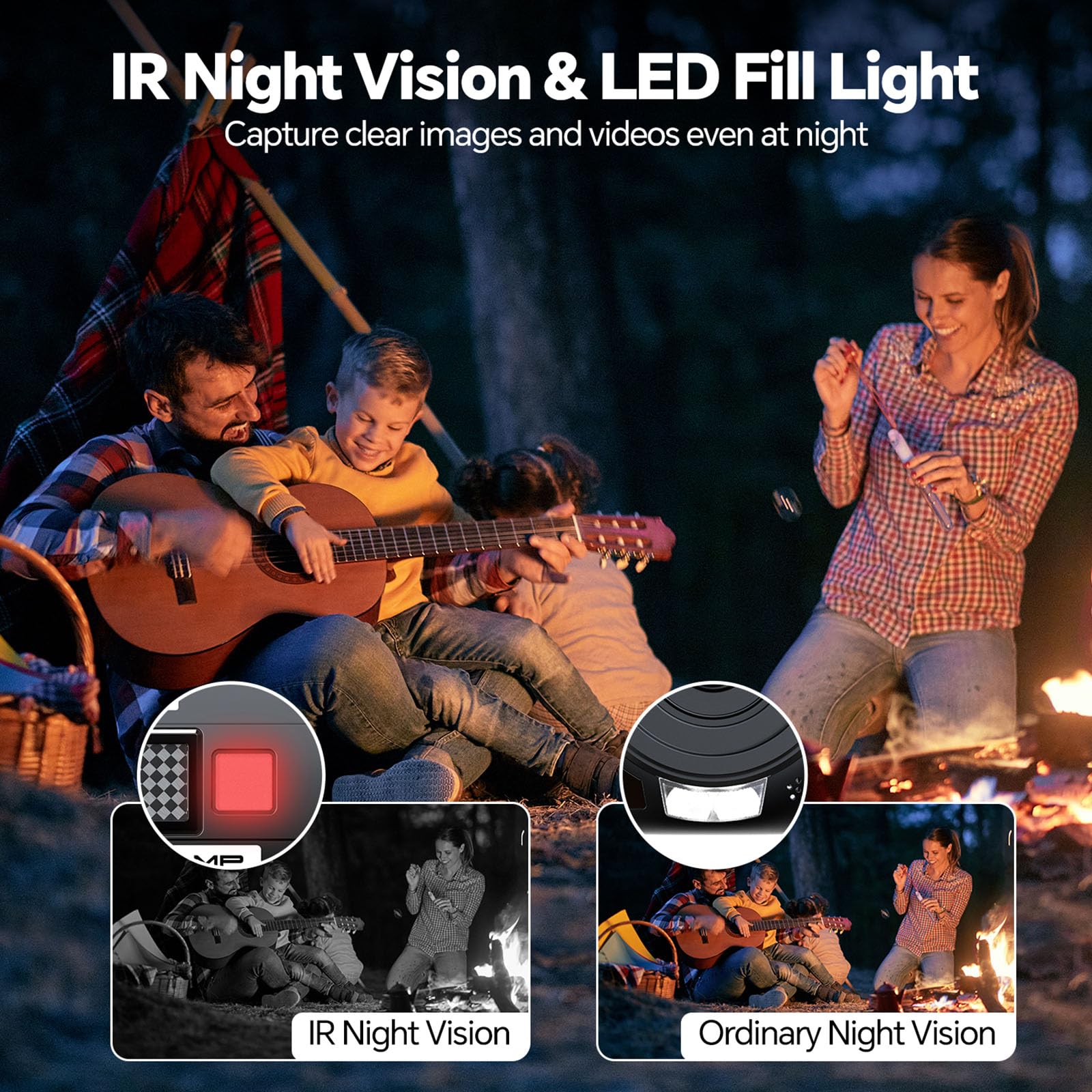 5K Video Camera Camcorder 56Mp Wifi Ir Night Vision Vlogging Camera, 16X Digital Zoom Touchscreen Youtubers Camera Recorder With