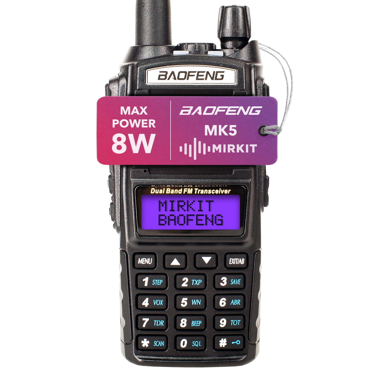 Mirkit Baofeng Ham Radio Uv 82 Mk5   Walkie Talkies Long Range 8W Max Power Two Way Radio Vhf/Uhf 144 148/420 450 Mhz   Baofeng Radio 1800Mah Battery 2 Way Radio With Mirkit Software 2025