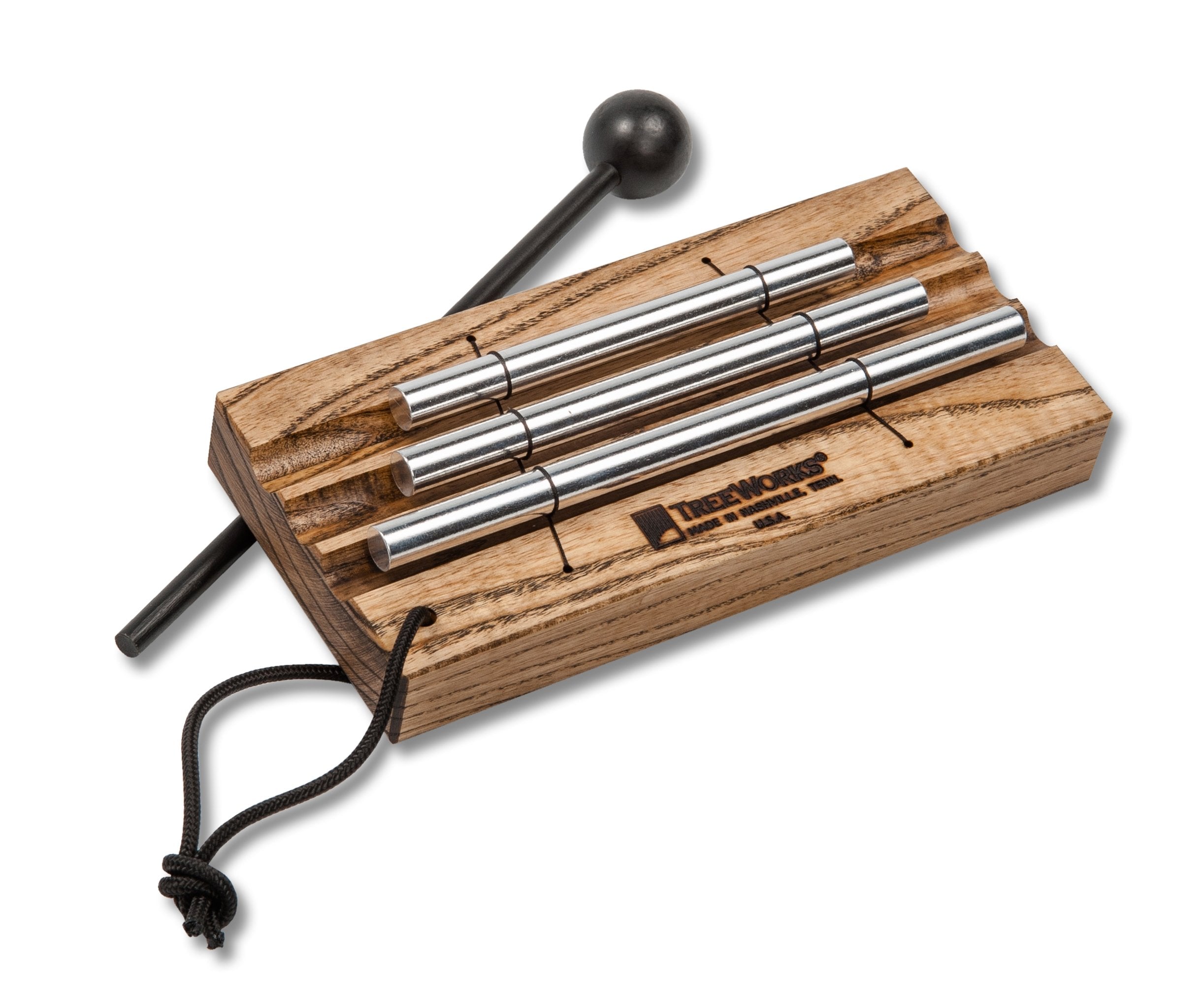Treeworks Chimes Energy Chime With Mallet For Meditation, Sound Healing Or Yoga, 3 Notes    Made In U.S.A.    Long Resonance Wit