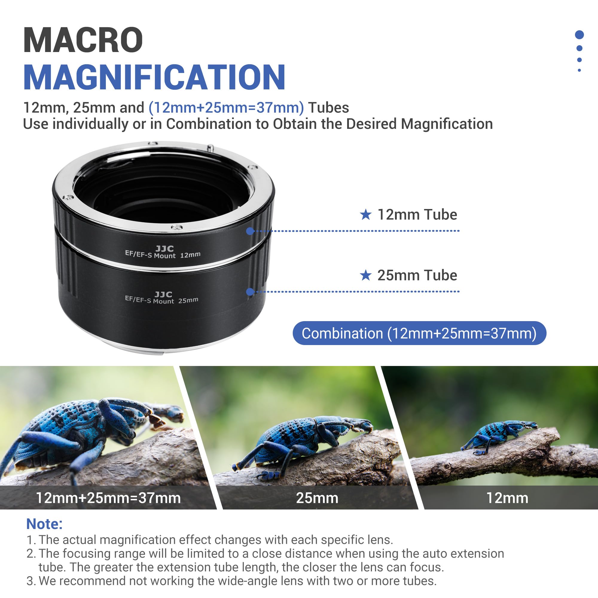 Jjc Ef Ef S Mount Auto Focus Macro Extension Tube Set For Canon Rebel T8I T7I T6S T6I T5I T7 T6 Sl3 Sl2 Eos 90D 80D 77D 70D 60D