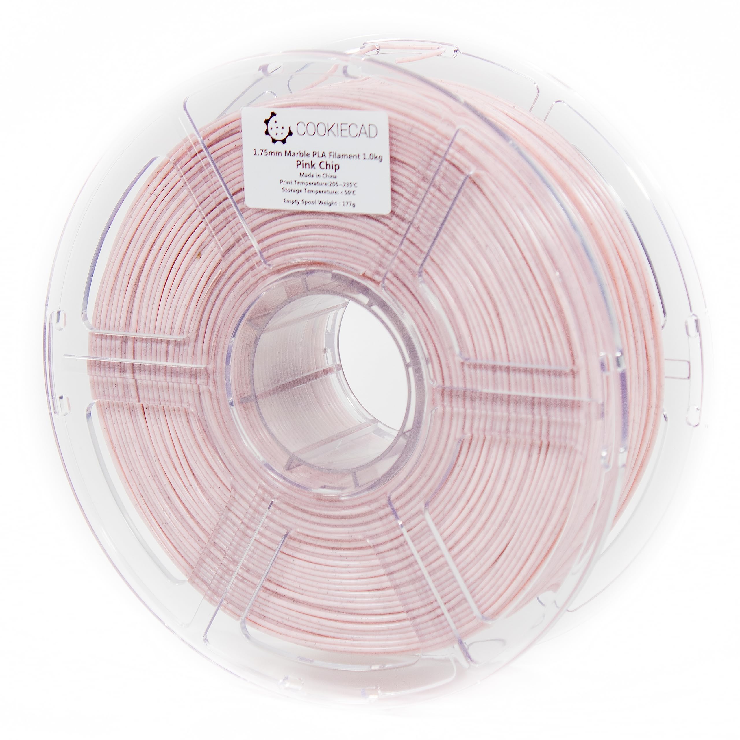 Cookiecad Pla Filament 1.75Mm 1Kg Marble Pastel 3D Printer Filament   Pink Chip Pla