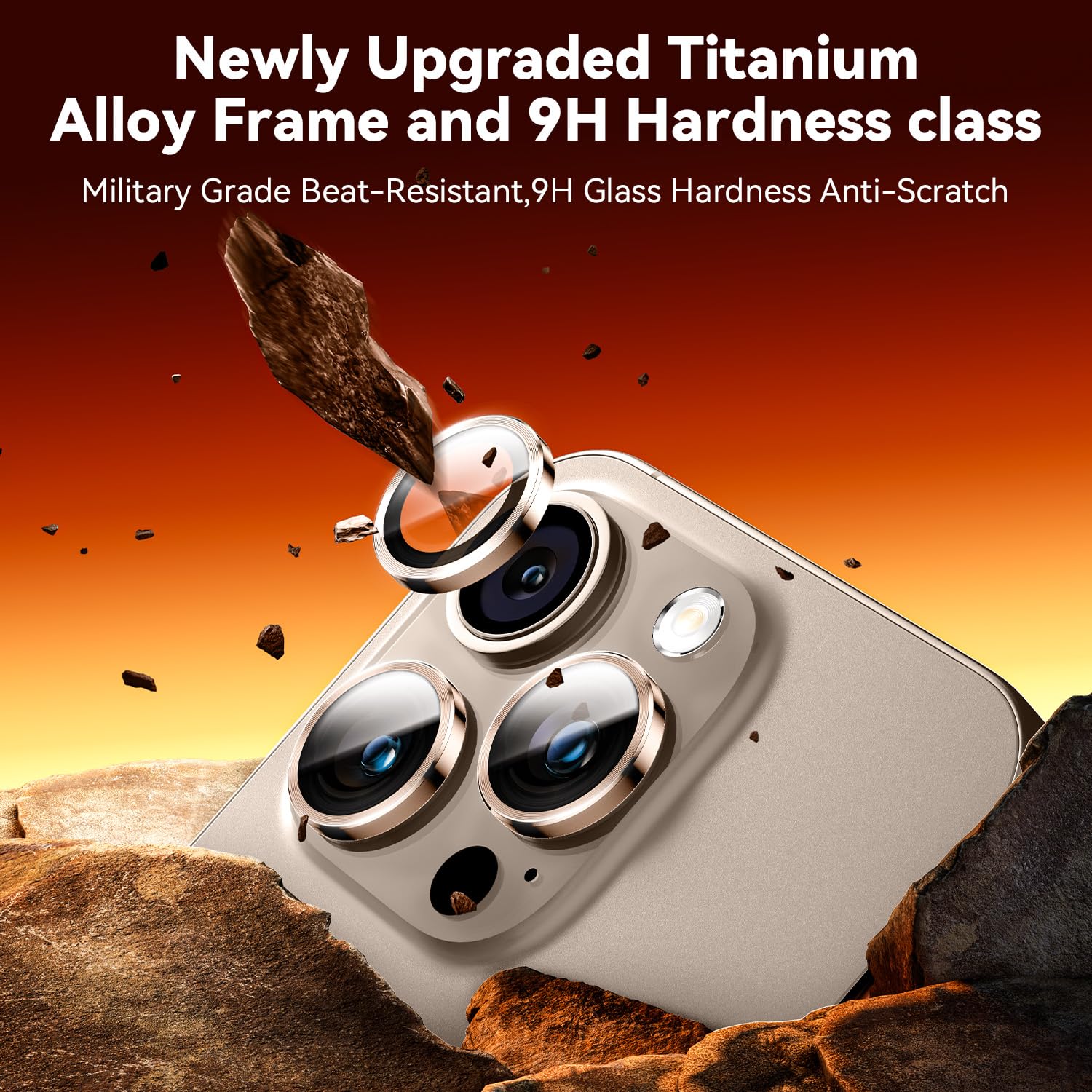 Hoerrye For Iphone 16 Pro / 16 Pro Max Camera Lens Protector   Case Friendly, Tempered Glass Screen Protector, Anti Scratch, Spa