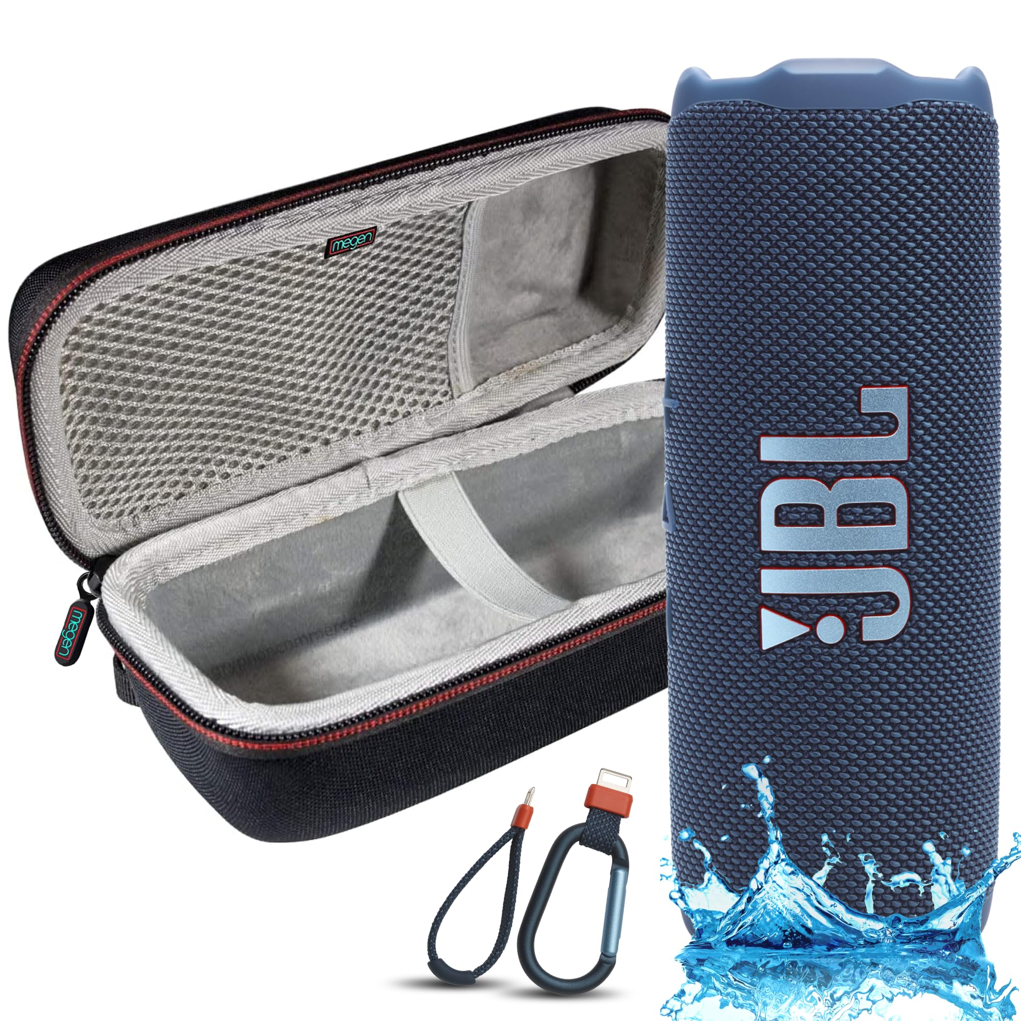 JBL Flip 7 Portable Bluetooth Speaker, IP68 Waterproof, Dustproof, DropProof, PushLock System, AI Sound Boost, 16H Battery, Meg
