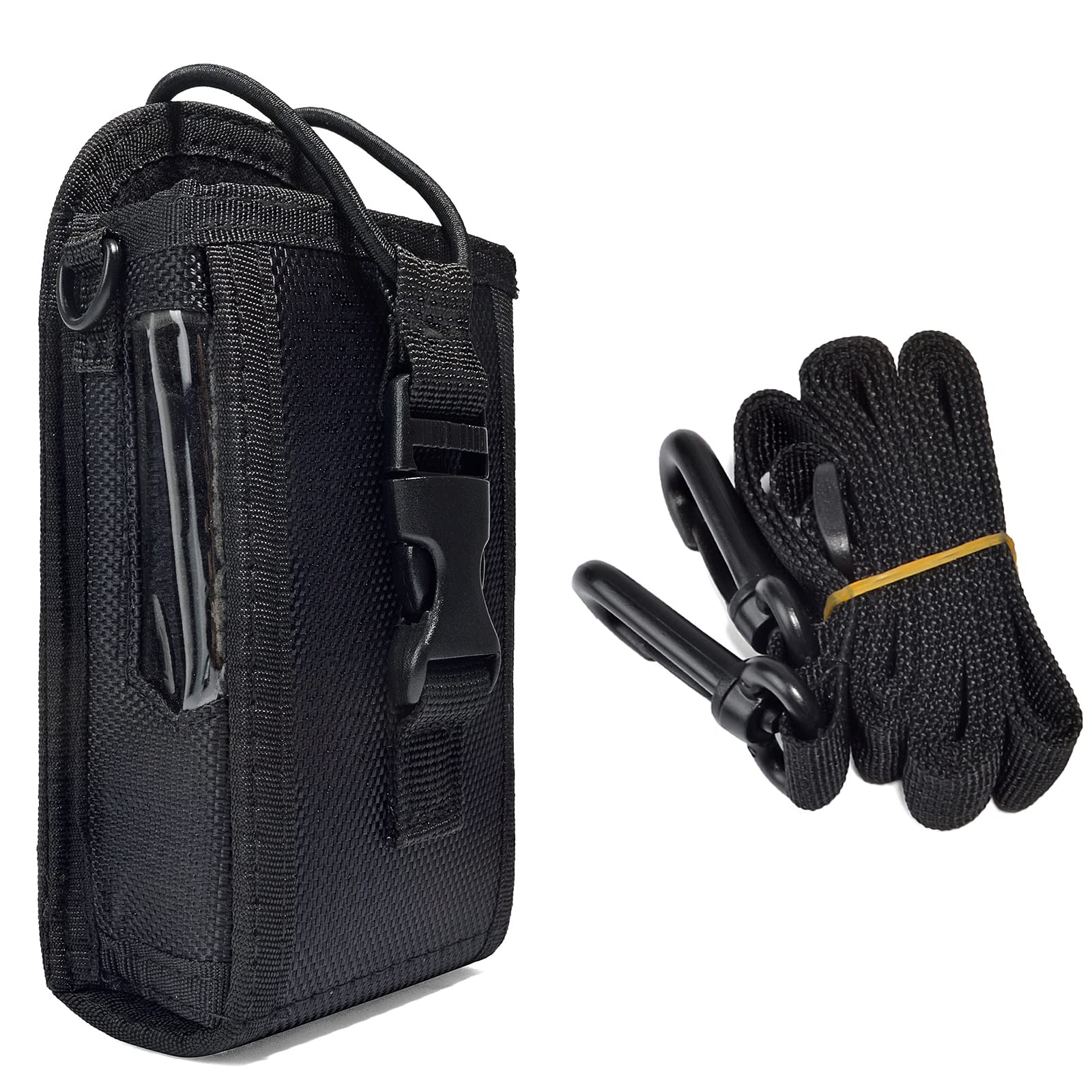 Hys Nylon Case With Belt Loop & D Ring/Black Carrying Strap, Tactical Holster Walkie Talkie Pouch For Motorola Gp328 Pro5150 Gp320 Gp340 Mtx960 Handheld Two Way Radio