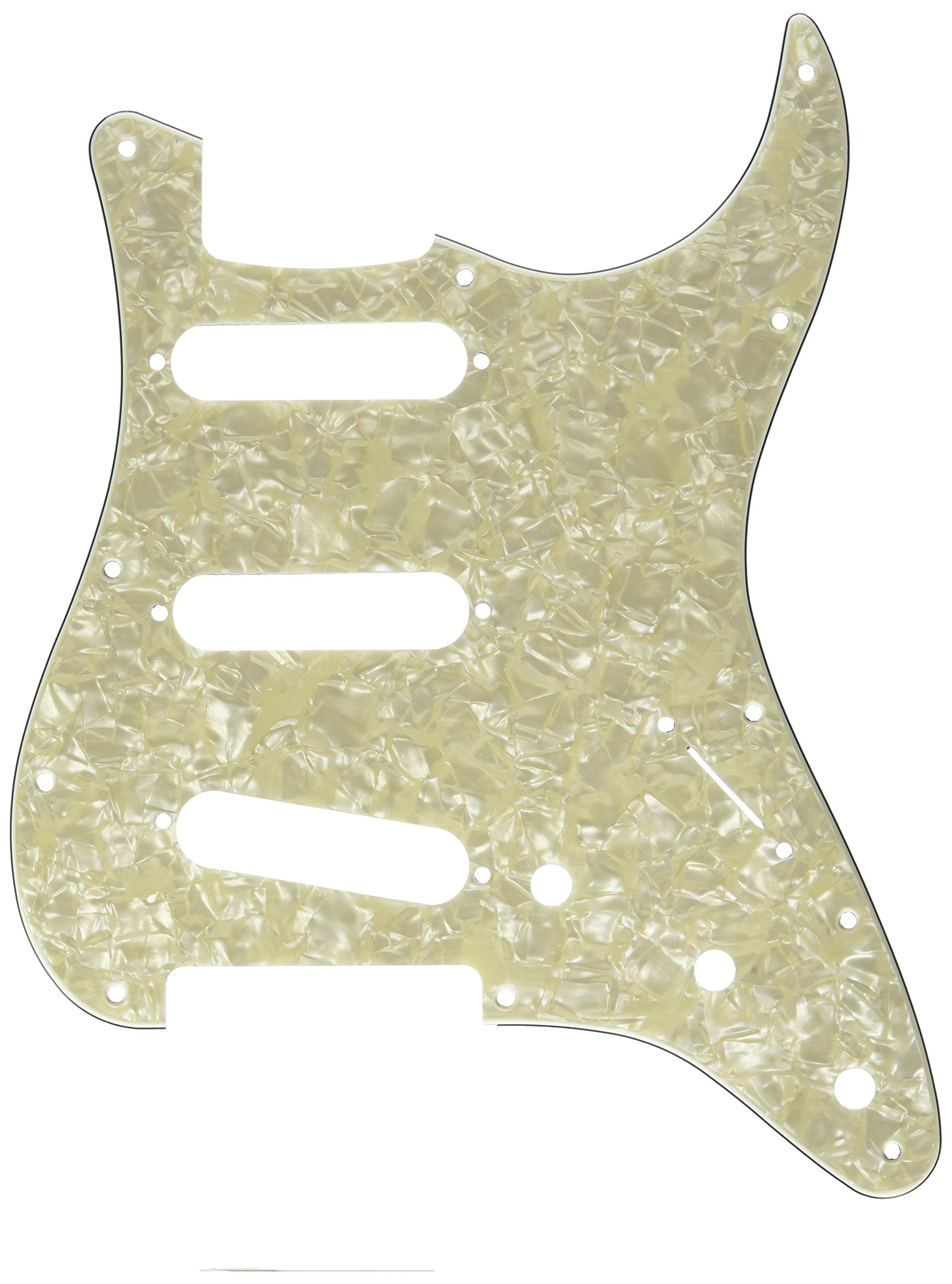 Fender Modern Pickguard, Stratocaster, 11-Hole - Aged White Moto
