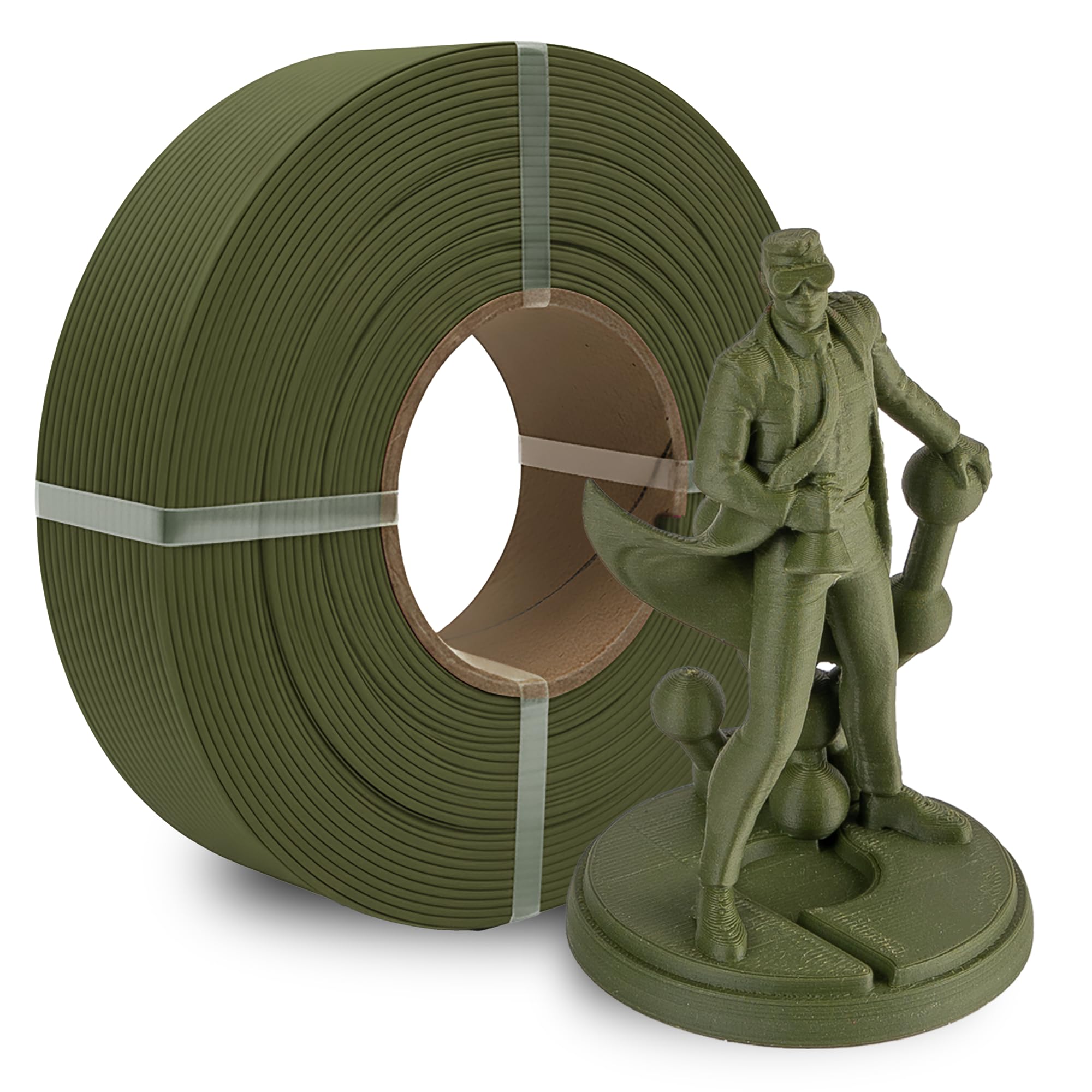 Polymaker Panchroma Refill Spool Matte Army Dark Green PLA 3D Printing Filament Refill, Compatible with All Reusable Spools and 