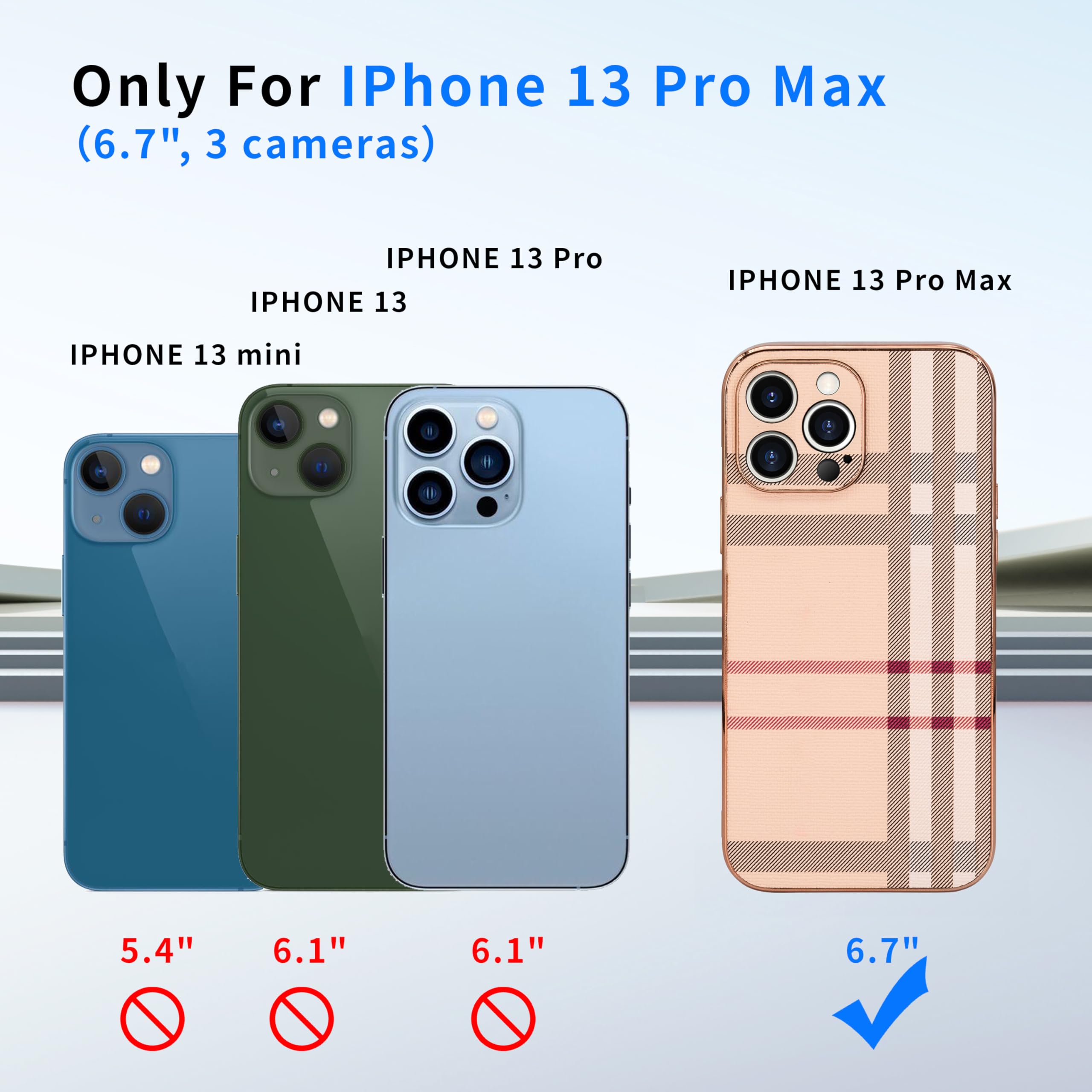 Linxuxie Phone Case For Apple Iphone 13 Pro Max, Fashion Designer Leather Phone Case, Soft Tpu Drop Protection Shockproof Protec