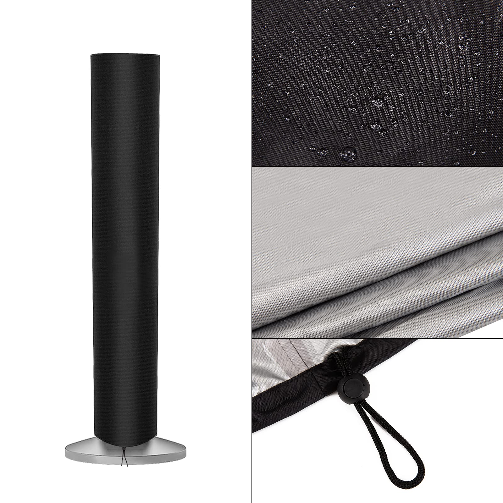 Tower Fan Cover,Waterproof&Dustproof Fan Cover,Standing Fan Covers,Floor Fan Cover,Oscillating Tower Fan Covers With Remote Outd