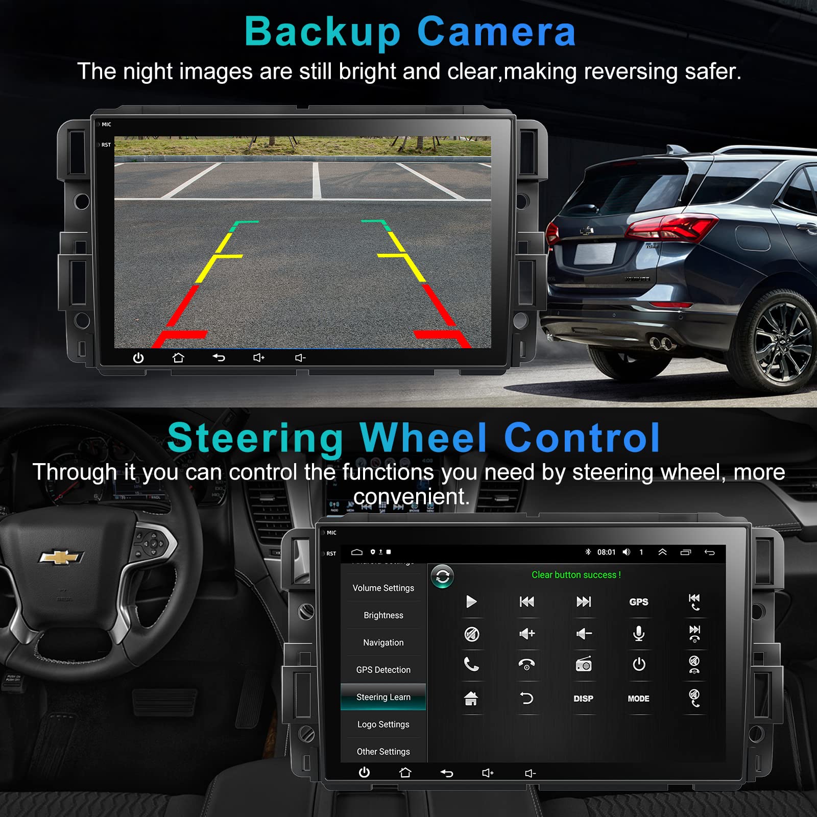 Car Stereo Android 12 For Chevrolet Chevy Silverado Gmc Sierra Buick Enclave Yukon, 8'' Ips Touch Screen Car Radio Build In Gps