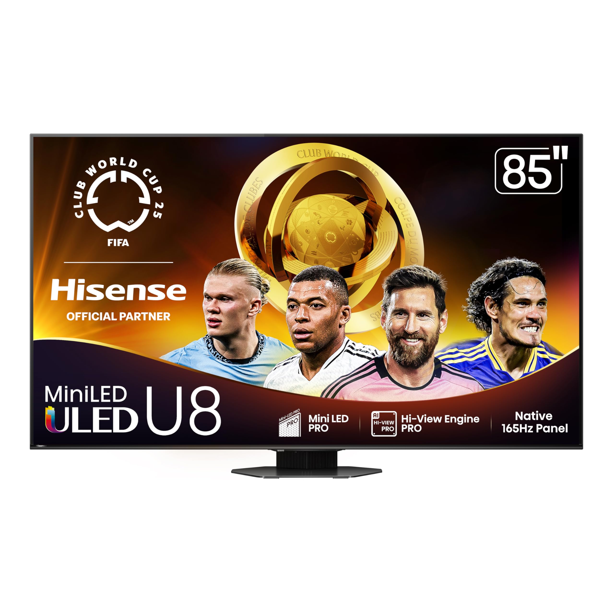 Hisense 85 Class U8 Mini-LED ULED 4K UHD Google Smart TV (85U8QG, 2025 Model) - QLED, Native 165Hz, VRR 288, Up to LD5600, 5000 