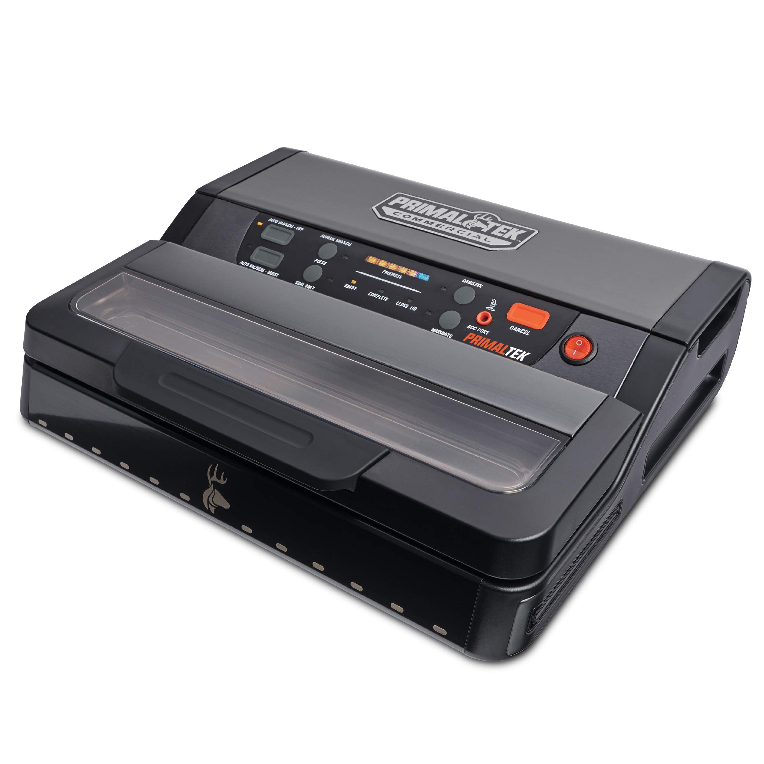 Primaltek 12� Commercial Grade Vacuum Sealer � User Friendly For Food Preservation & Sous Vide, 28� Vacuum Pressure � Features Auto Cooling System, Smart Heat Technology, Built In Vacuum Bag Storage