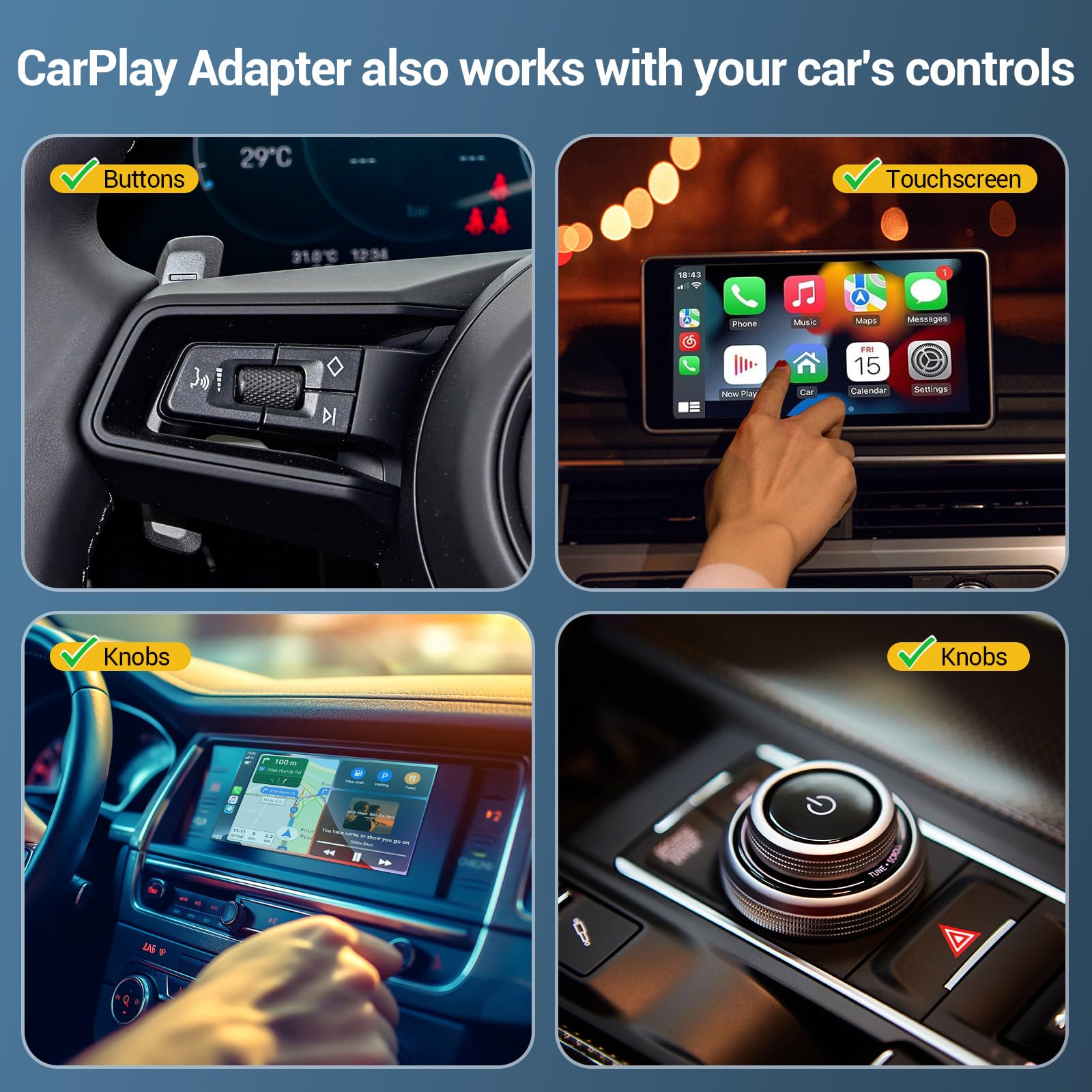 Yesrock Wireless Carplay Adapter For Apple 2024 Upgrade   Stable Fast No Lantency For Convert Wired To Wireless Carplay Play & P