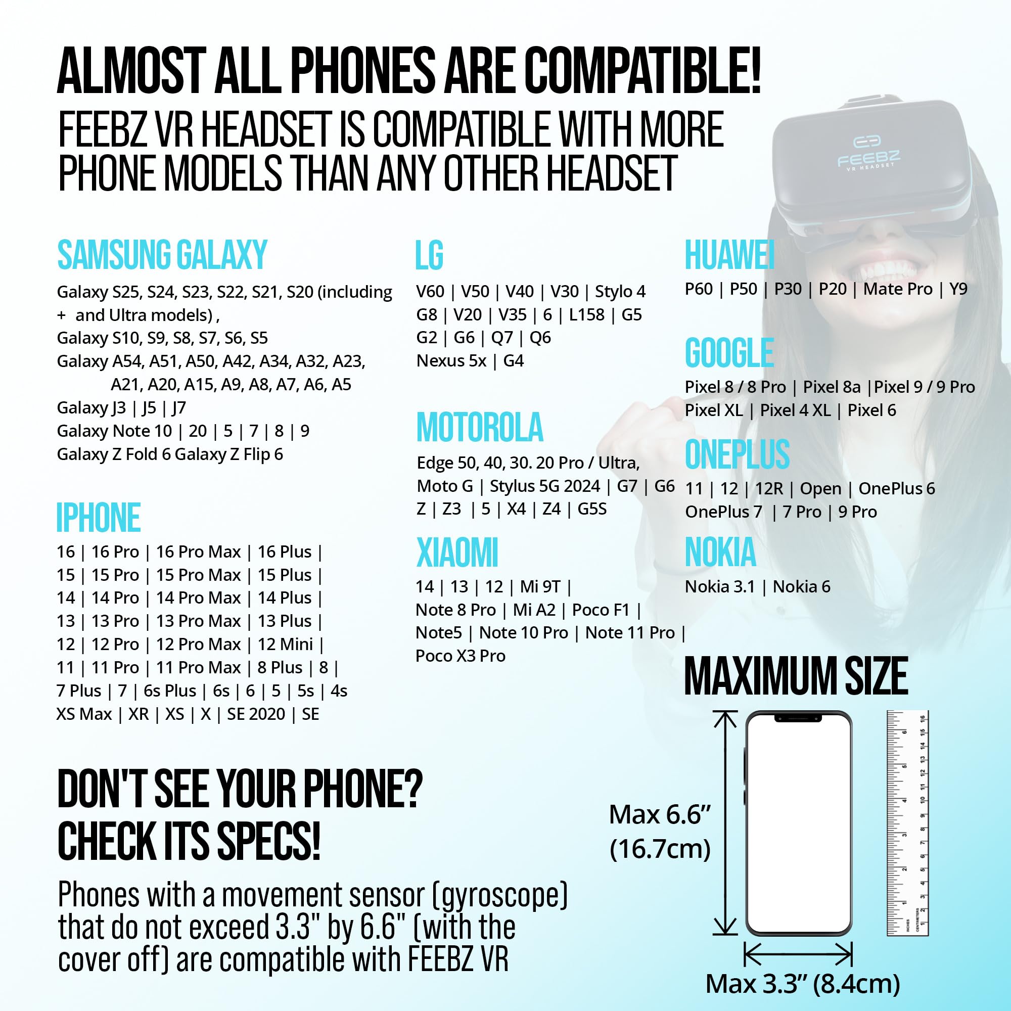 Vr Headset Compatible With Iphone & Android   With Built In Action Button  Virtual Reality Goggles For 47A 65A Cell Phone   Best