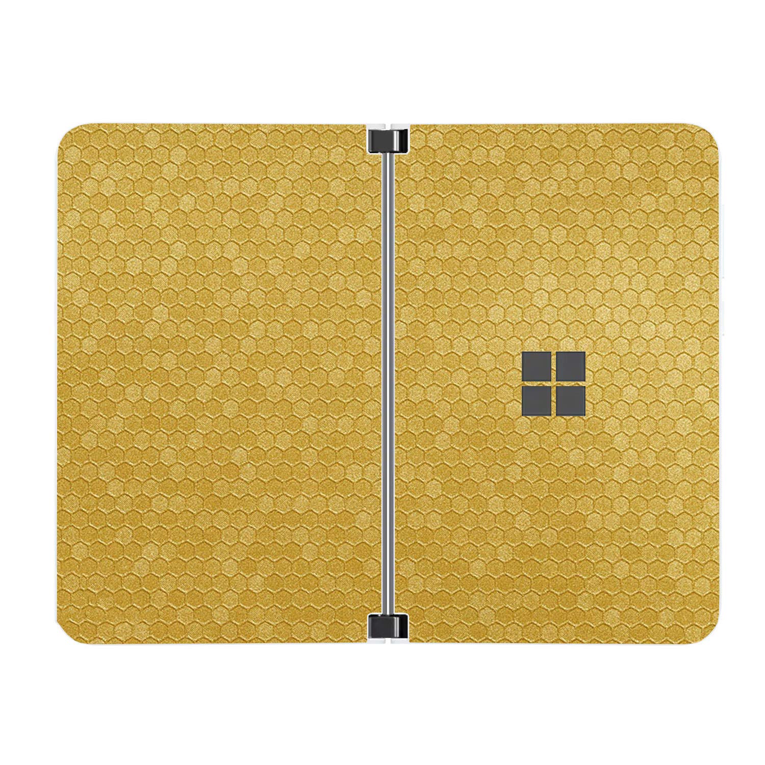 Sopiguard Sticker For Surface Duo Phone Edge To Edge Precision Vinyl Skin Wrap (Honeycomb Gold)