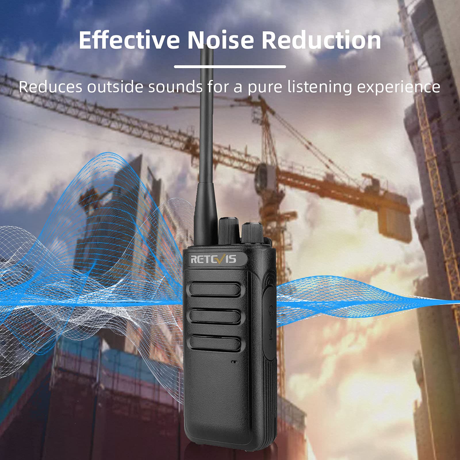 Retevis Rb85 Long Range 2 Way Radio,High Power Noise Cancelling Two Way Radio With Clear Sound,Vox,2000Mah Battery Rechargeable,