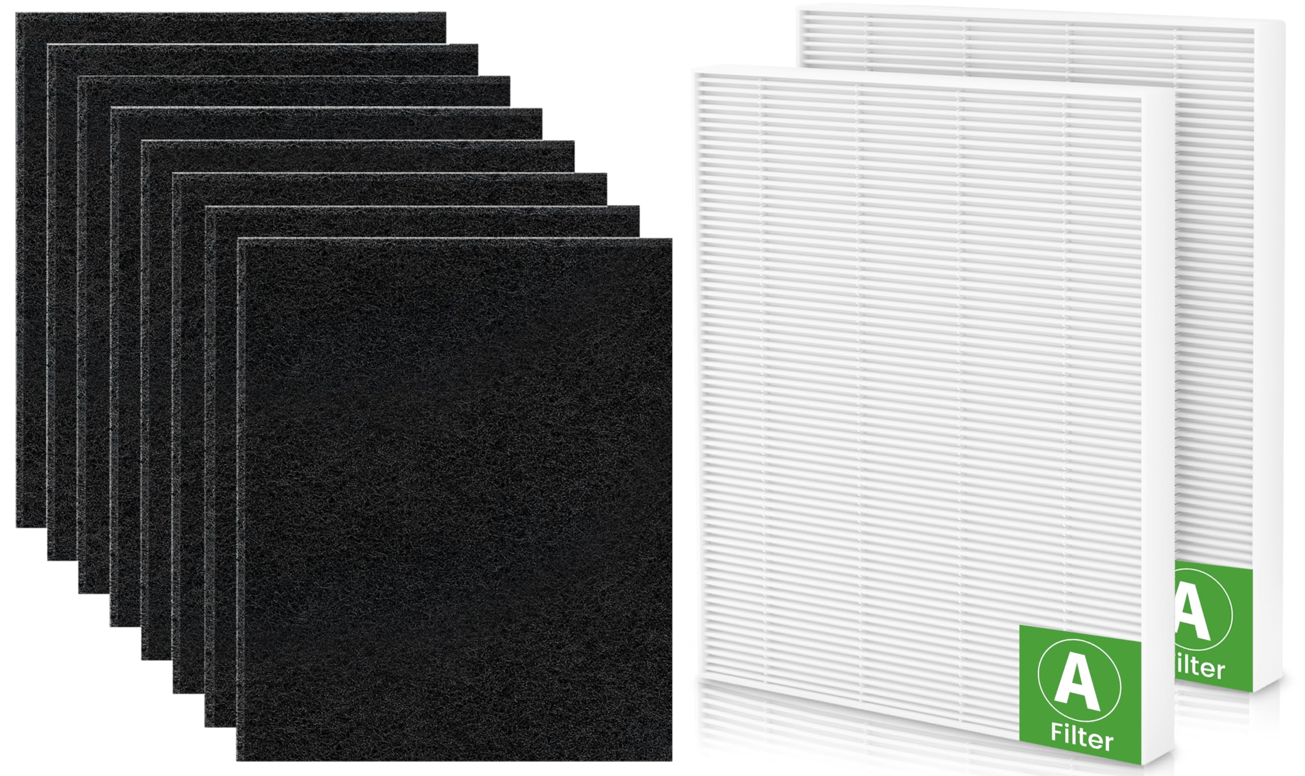 115115 Replacement Filter A, 116130 Replacement Filter H, Compatible With Winix C535,Plasmawave Air Purifier 5300 6300 5300 2 55