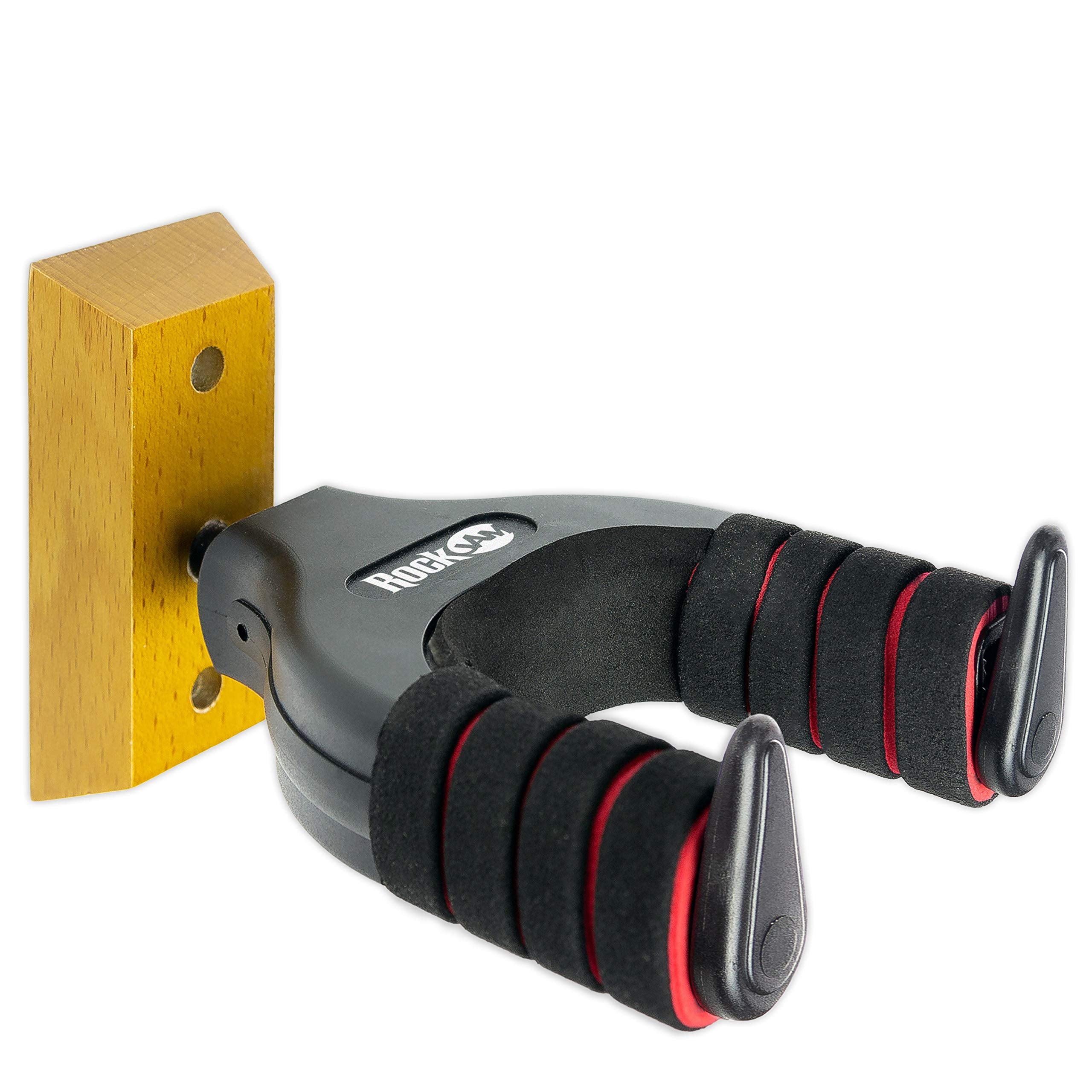 Rockjam Guitar Hanger And Wall Mount Bracket Holder For Acoustic And Electric Guitars