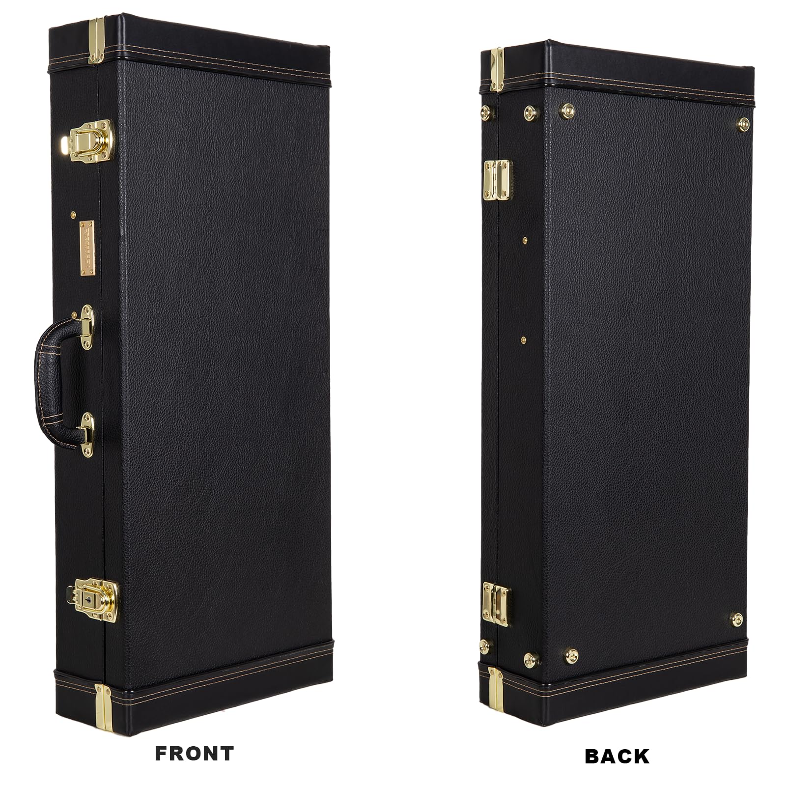 Crossrock Rectangular Wooden Case Fits F-Style Mandolin-Black (Crw620Mfbk-R)