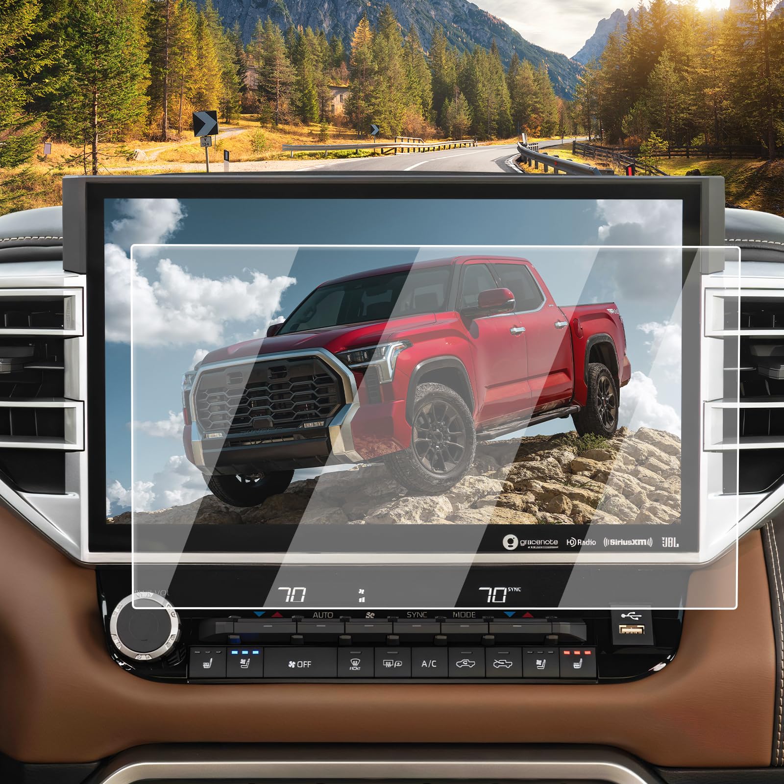 Ecozen Screen Protector For Tundra 2024 2023 2022 14 Inch Hd Tempered Glass Navigation Touchscreen Protector For 2024 2023 Sequo