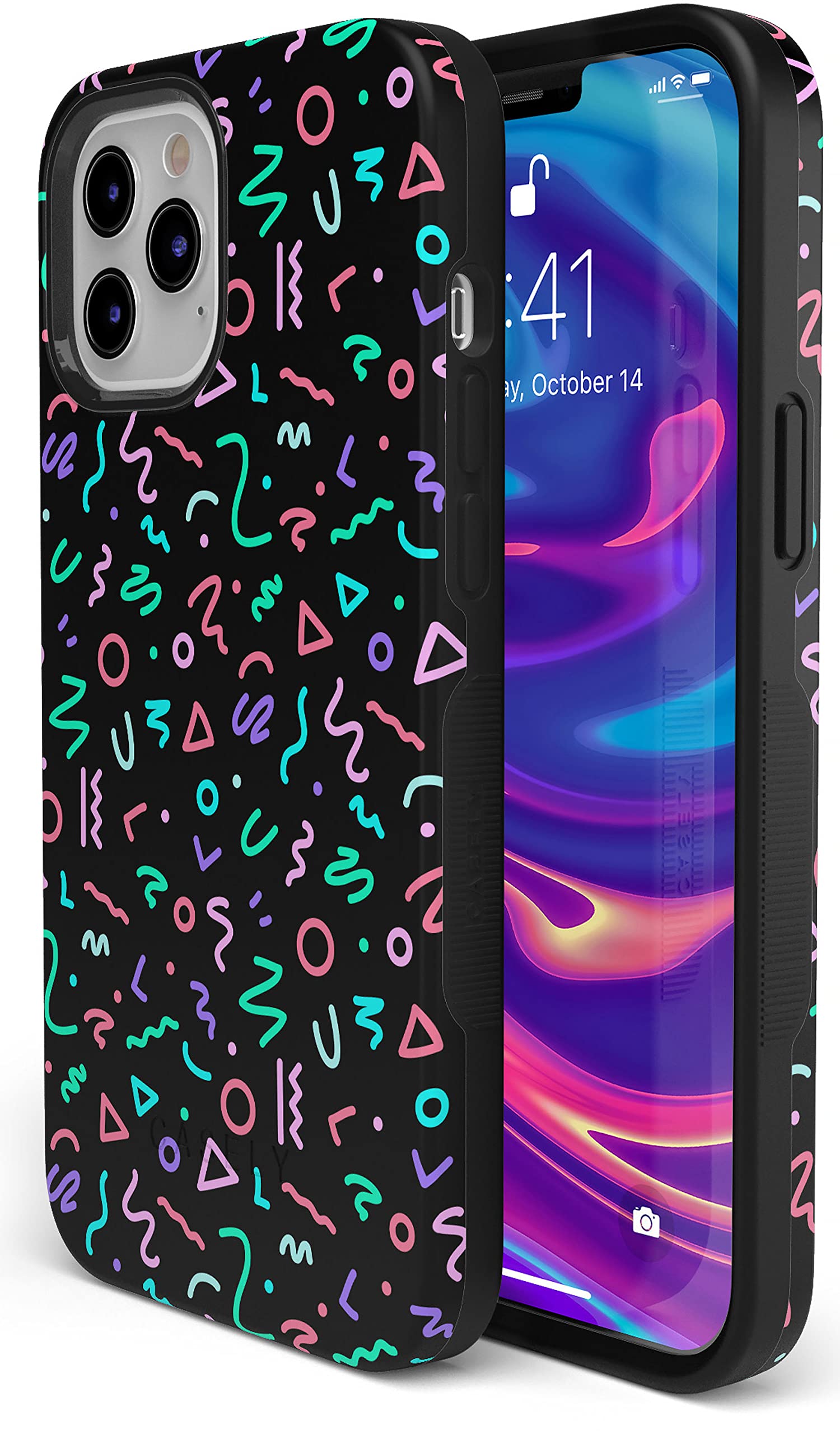 Casely Iphone 12 Pro Max Case | Compatible With Magsafe | Always Vibing | Glow In The Dark Retro Case