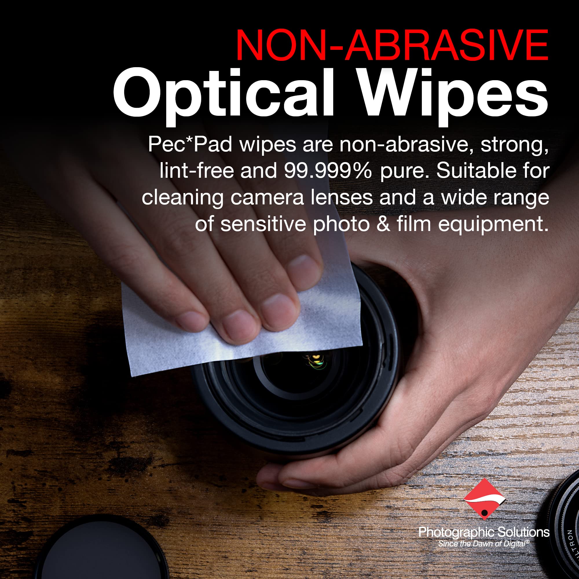 Pec Pad Lint Free Wipes 4�X4� Non Abrasive Ultra Soft Cloth For Cleaning Sensitive Surfaces Like Camera, Lens, Filters, Film, Scanners, Telescopes, Microscopes, Binoculars. (100 Sheets Per/Pkg) 4 Pack