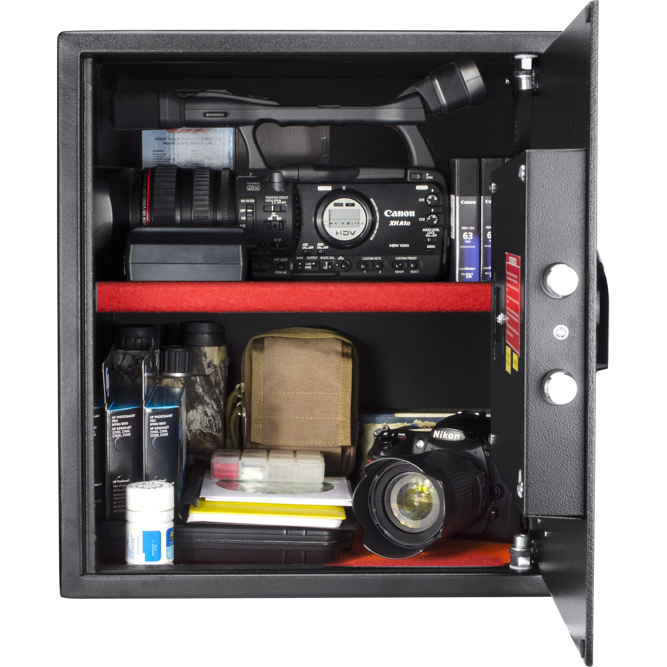 Barska AX12842 Large Biometric Fingerprint Keypad Security Home Safe 1.94 Cubic Ft , Black