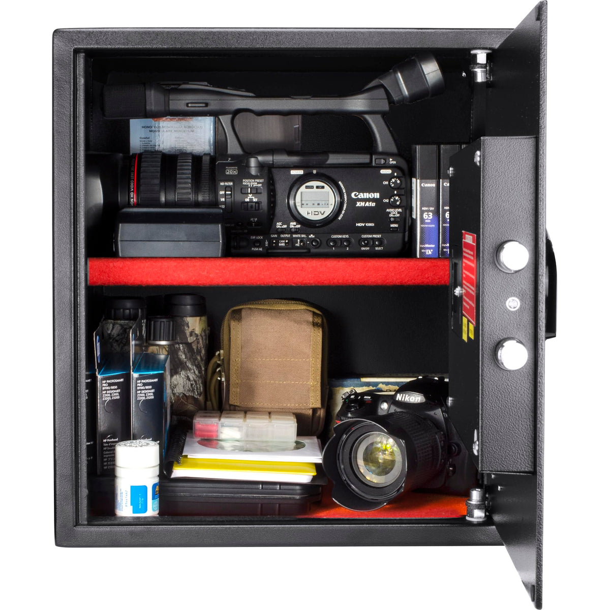 Barska AX12842 Large Biometric Fingerprint Keypad Security Home Safe 1.94 Cubic Ft , Black