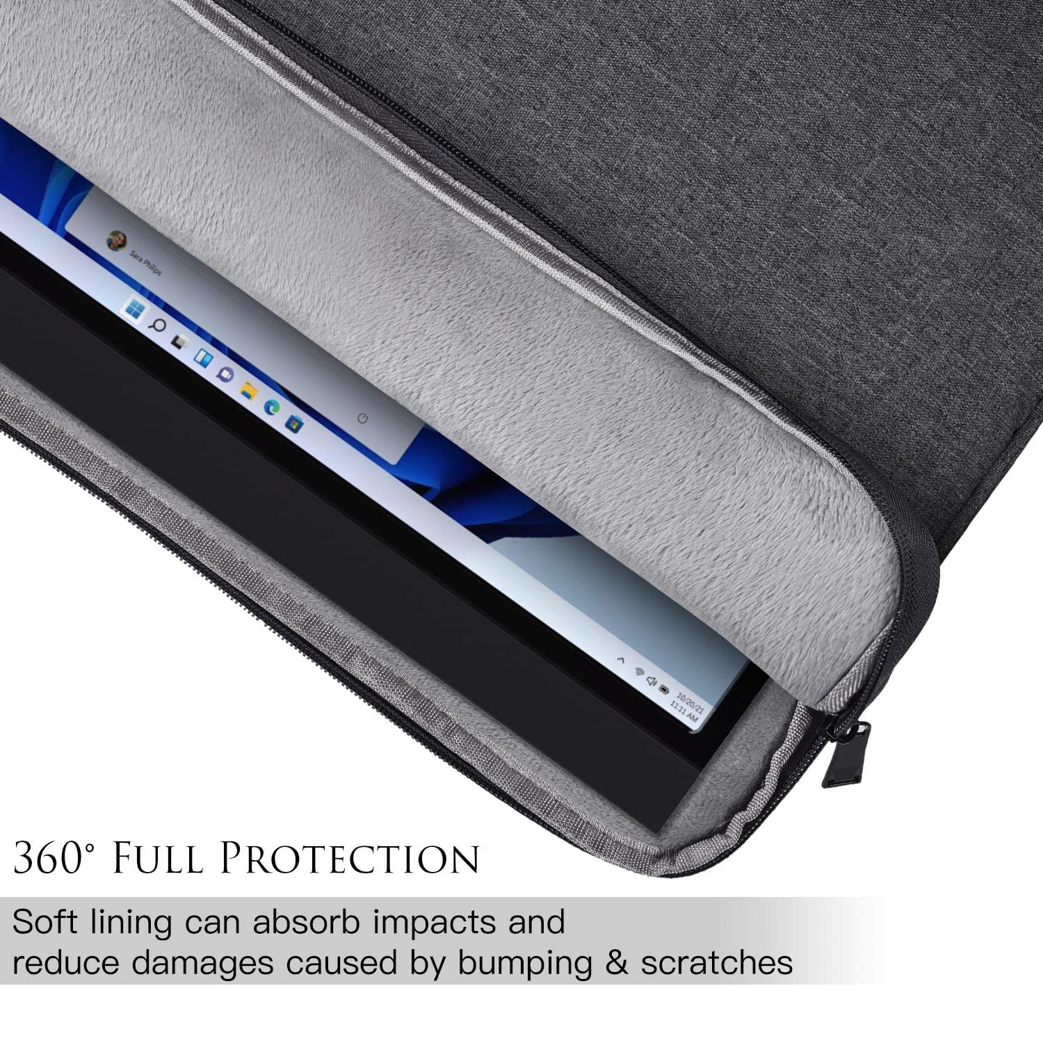 18.5 Inch Portable Monitor Case For Innoview Uperfect Arzopa Most Large 18/18.5 Inch Portable Monitor Pouch Sleeve Bag With Pock