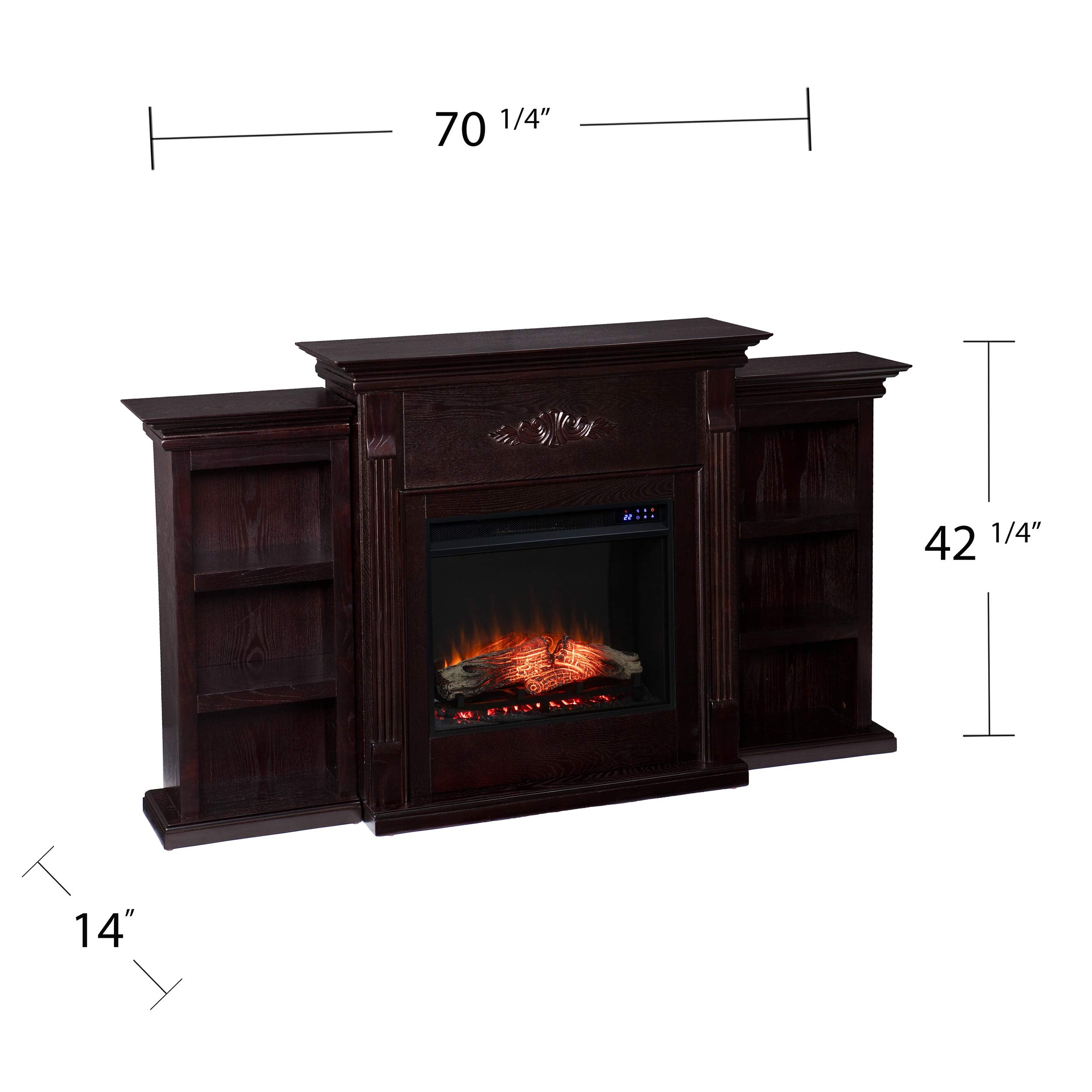 Sei Furniture Tennyson Fireplace, New Espresso