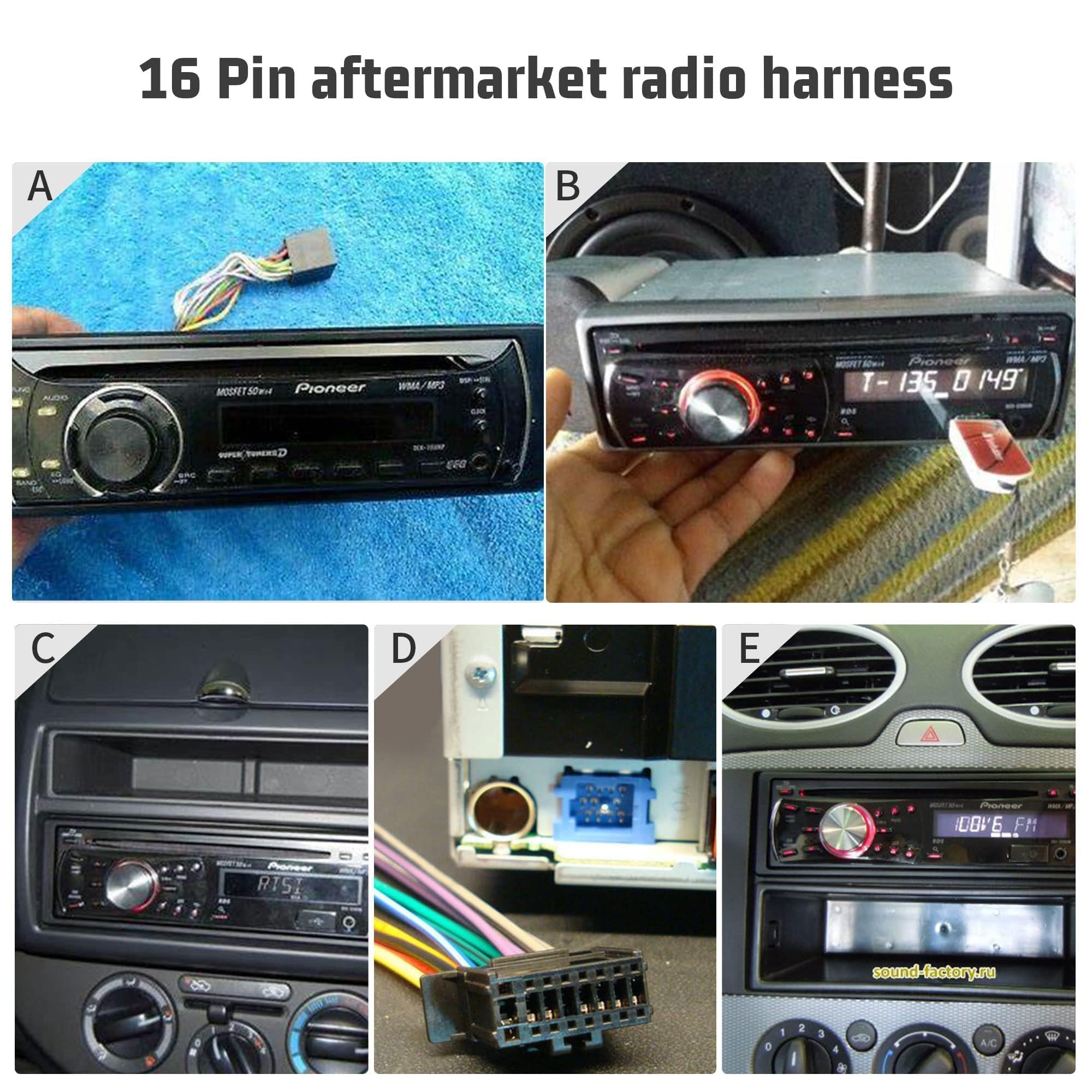 Nuith 16 Pin Pioneer Radio Stereo Wiring Harness Power Speaker Plug Dvd Power Cord Replacement For Pioneer Deh Avh Avic Mvh Fh S