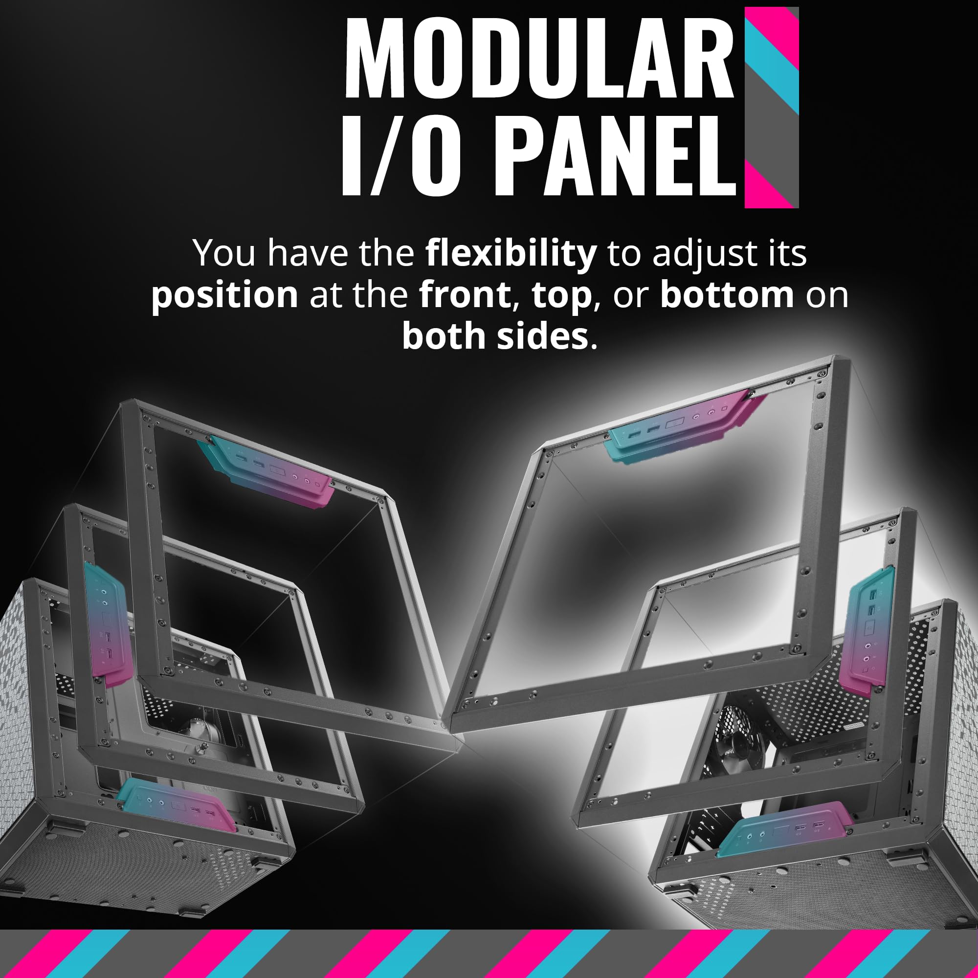 Cooler Master Masterbox Q300L Micro Atx Tower With Magnetic Design Dust Filter, Transparent Acrylic Side Panel, Adjustable Io &