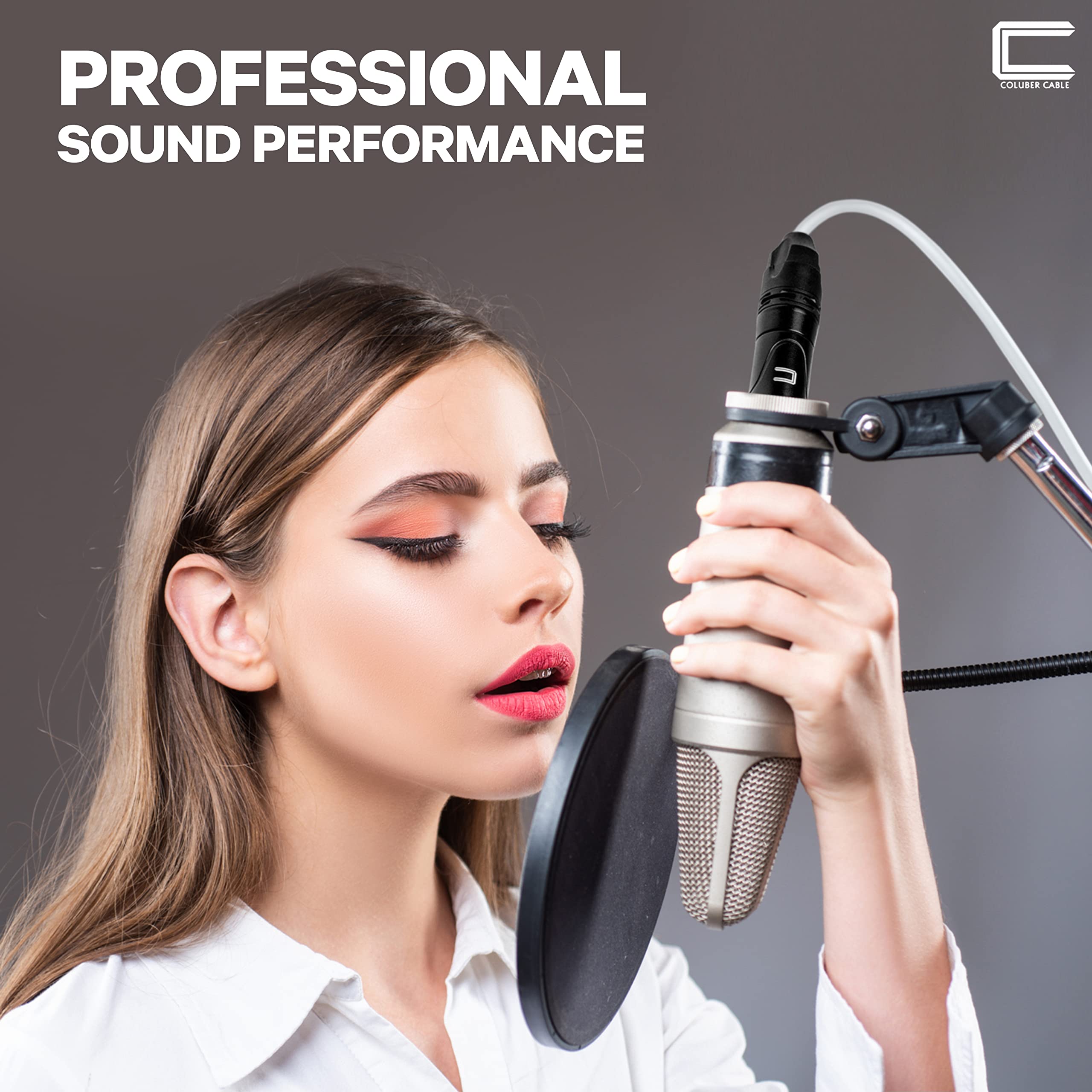 Balanced Xlr Cable Male To Female   25 Feet White   Pro 3 Pin Microphone Connector For Powered Speakers, Audio Interface Or Mixe