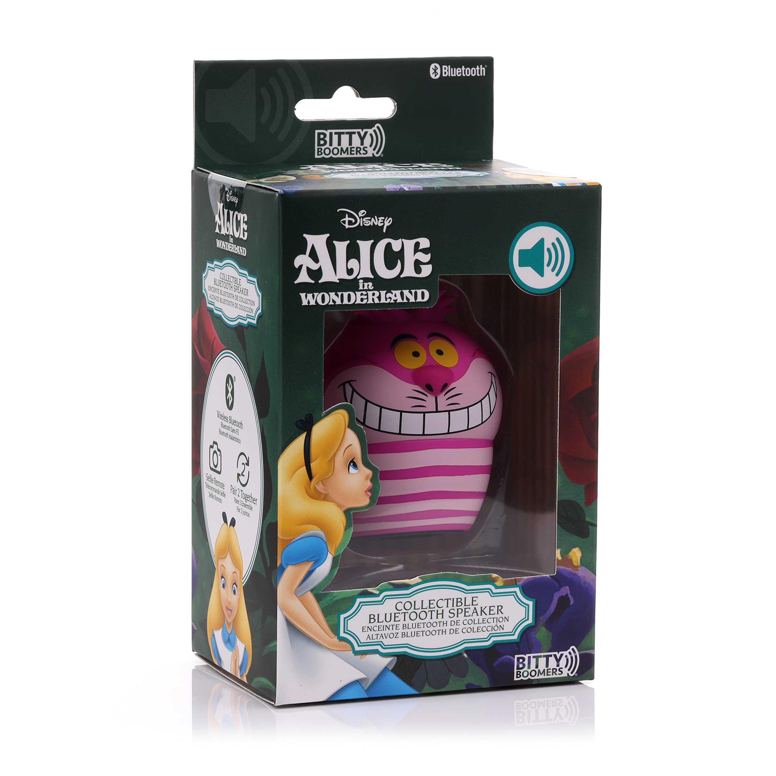 Bitty Boomers Disney: Alice In Wonderland - Cheshire Cat - Mini Bluetooth Speaker, Multicolored
