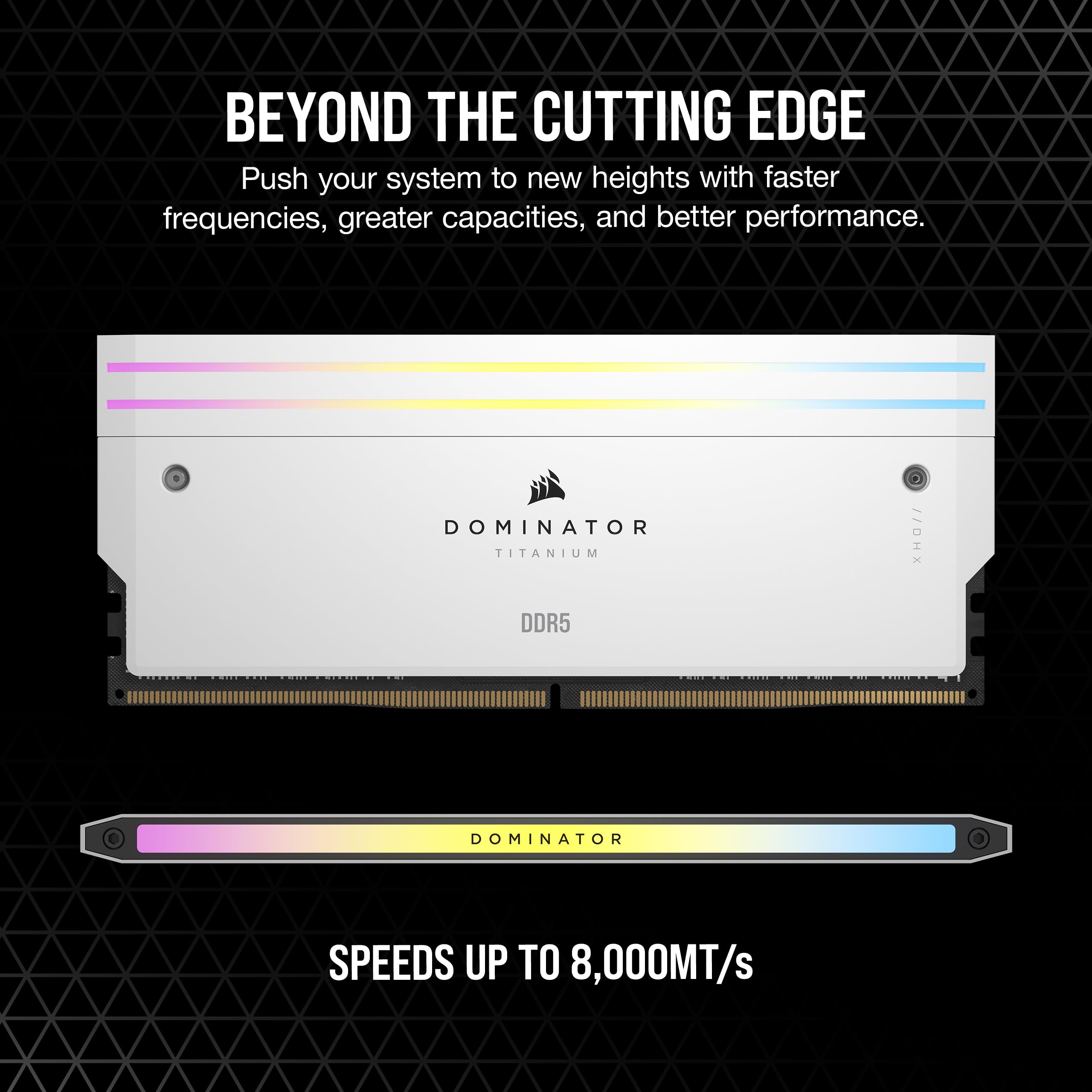 Corsair Dominator Titanium Rgb Ddr5 Ram 48Gb (2X24Gb) Ddr5 7200Mhz Cl36 Intel Xmp Icue Compatible Computer Memory - White (Cmp48