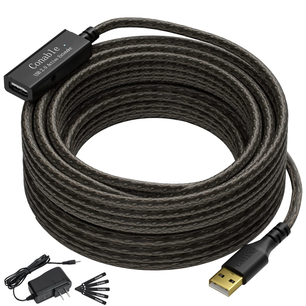 Active Usb Extension Cable 50 Feet, Usb 2.0 A Male To Female Cord (From 2Ft To 150Ft For Selection), With An Extension Chipset S