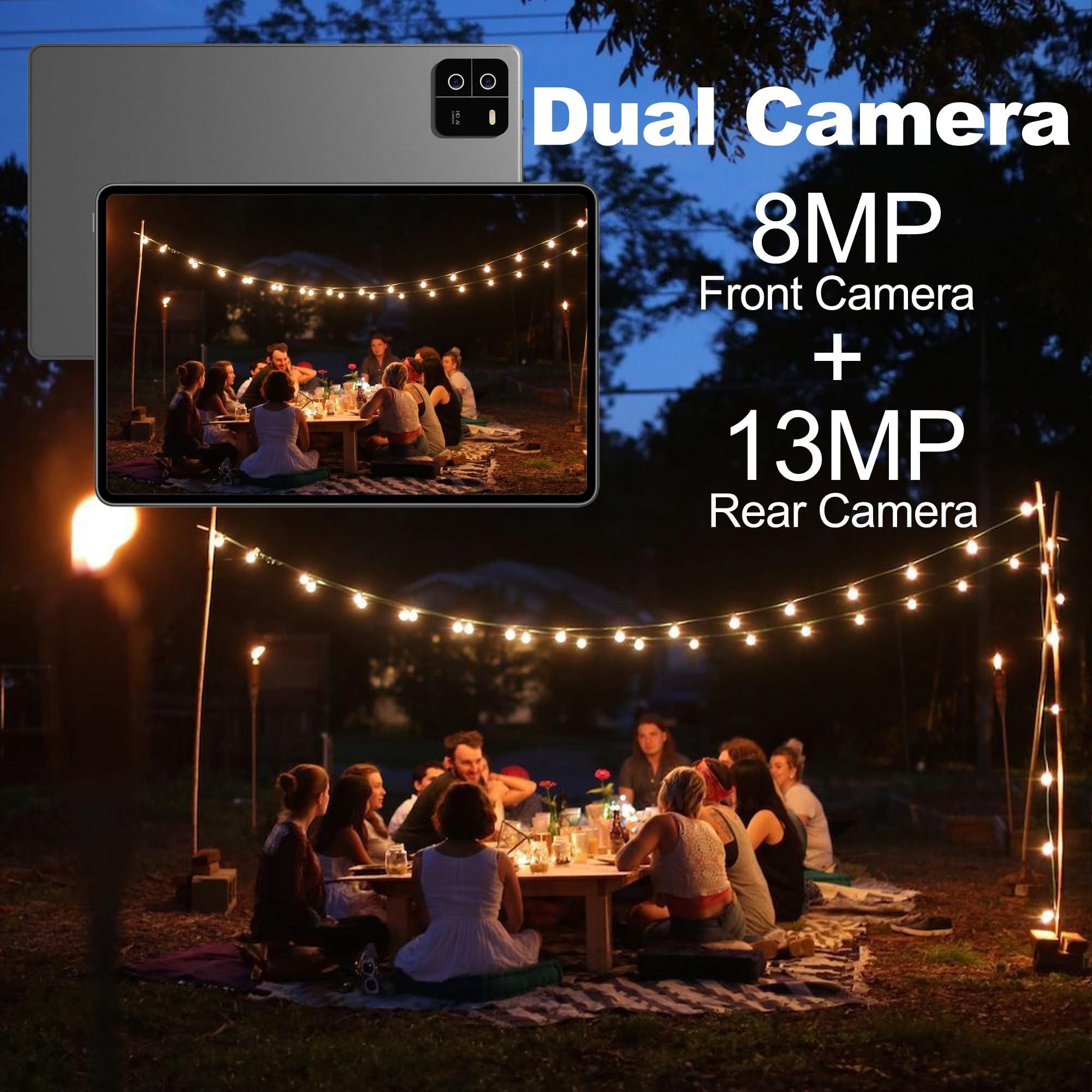 Shoudum Android 13 Tablet   10.1 Inch Android Tablet With Case, 8Gb Ram 128Gb Rom 1Tb Expand, Quad Core Processor, 1280 X 800 Ip