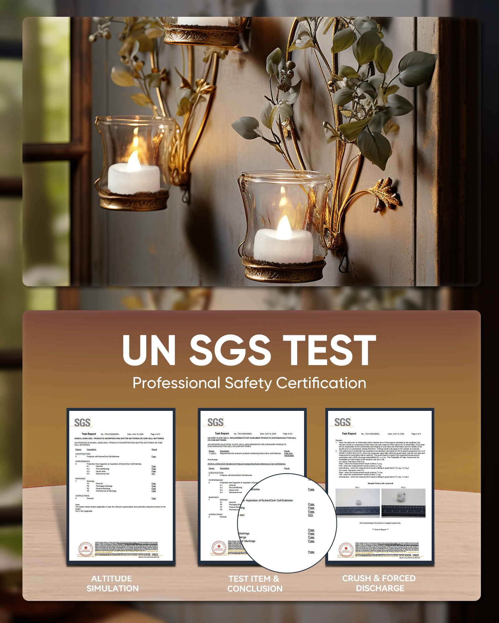 Merrynights Led Candles, Tea Lights Candles Battery Operated, 24 Pack 200+Hours Flameless Tealight Candles, Realistic Tea Lights