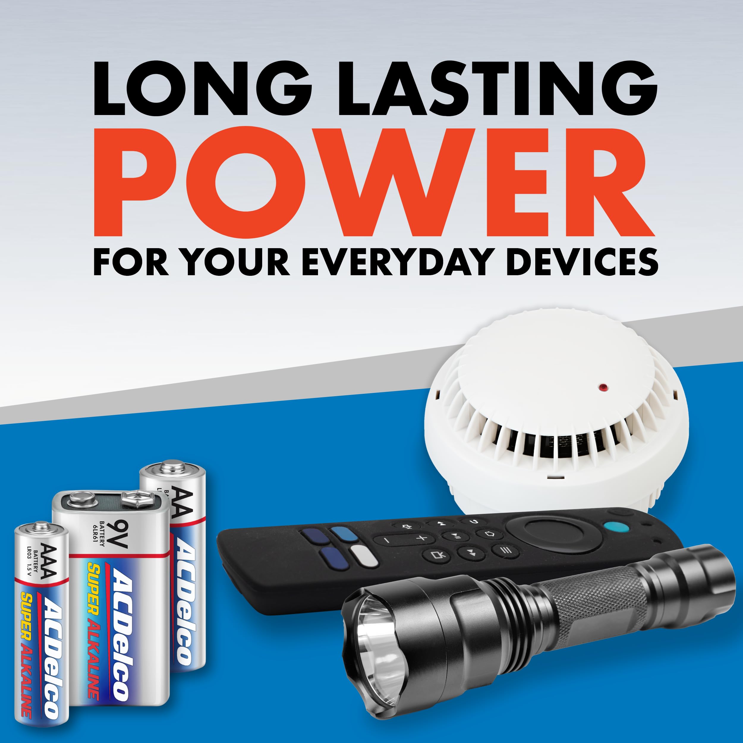 Acdelco Alkaline Batteries Combo Pack, 40 Double Aa, 36 Triple Aaa, 8 Count Of 9 Volt