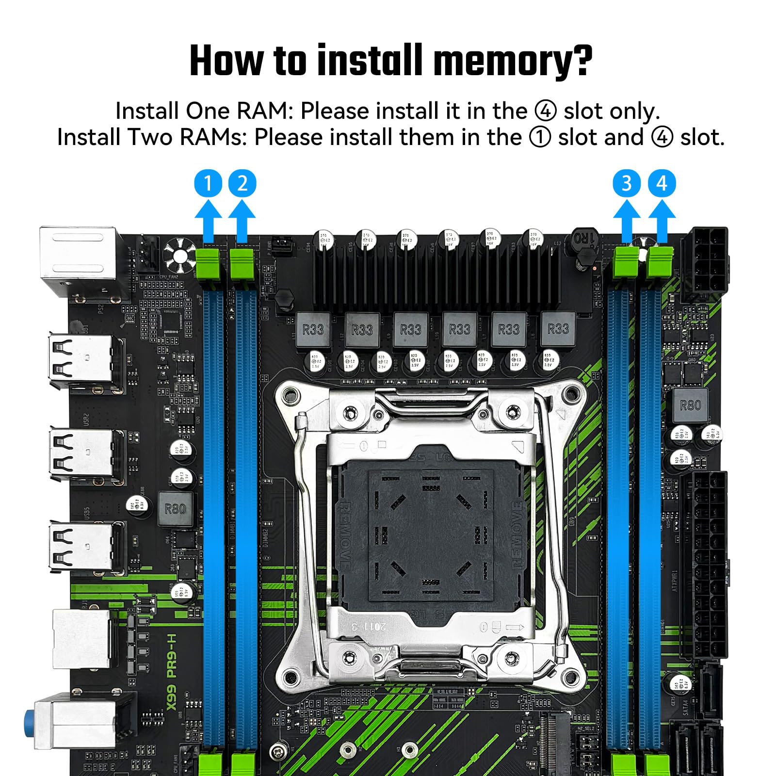 Machinisit Lga 2011 3 Motherboard X99 Micro Atx Motherboard For Intel Xeon E5 V3 V4 Series Processors (Ddr4 Max 128Gb, Pcie 3.0,
