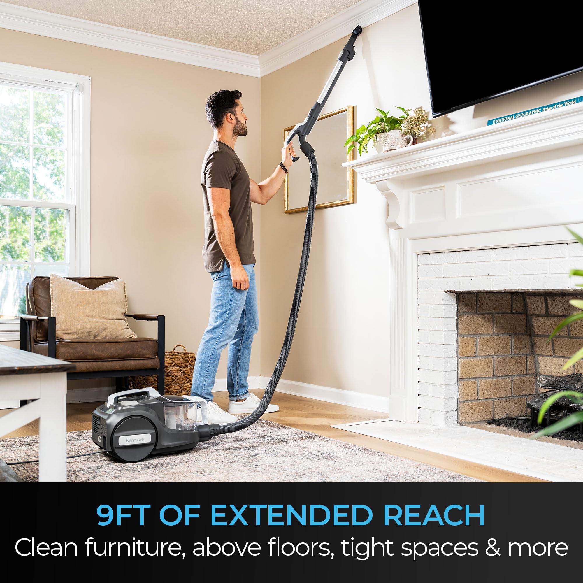 Kenmore Dc5070 500 Series Bagless Canister Vacuum With Hair Eliminator Brushroll,2 Motor Cyclonic Technology, Hepa Filtration &