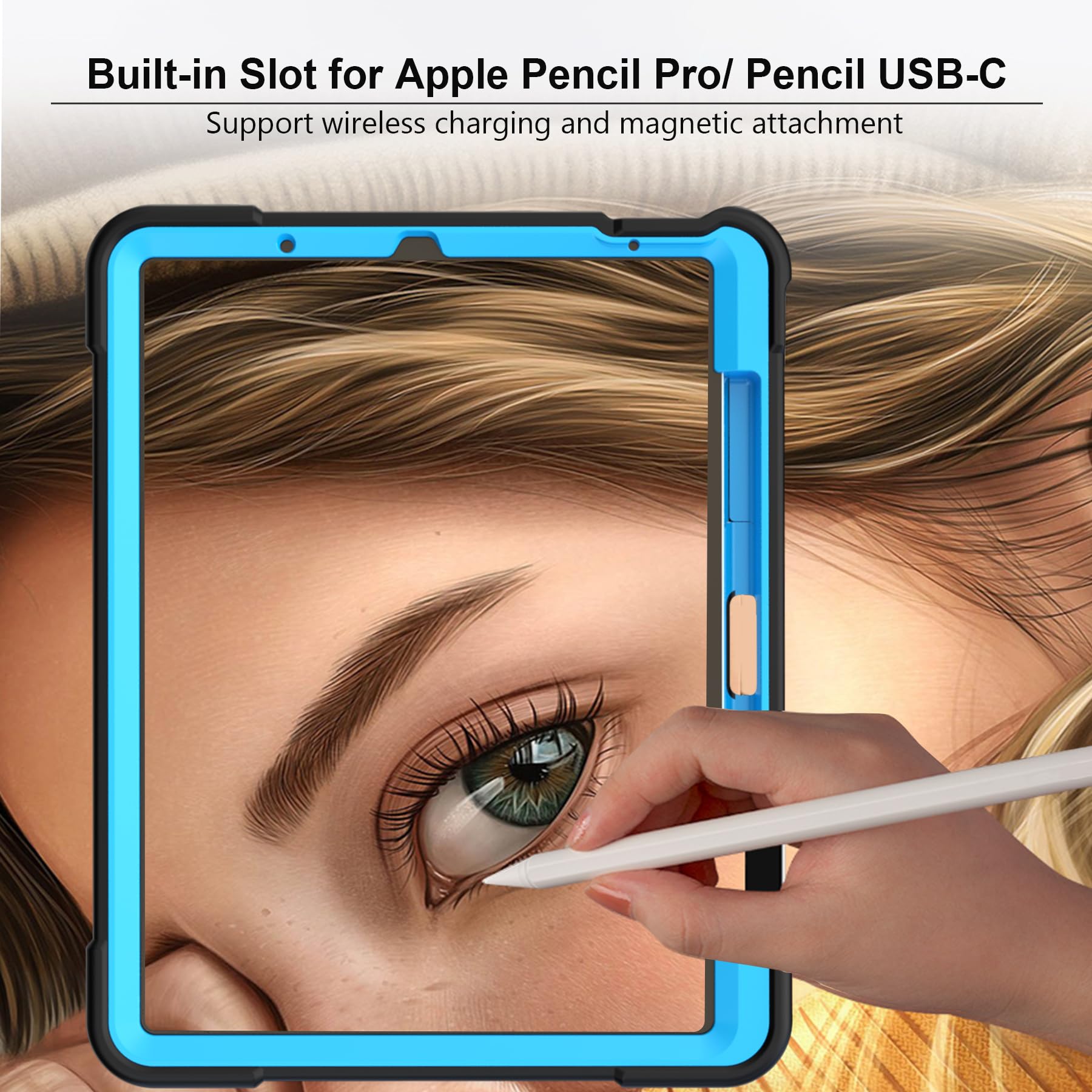 Rantice Case For Ipad Air 11 Inch M2 (2024) / Ipad Air 5Th / 4Th Gen 10.9 Inch, Hybrid Shockproof Rugged Drop Protective Case Wi