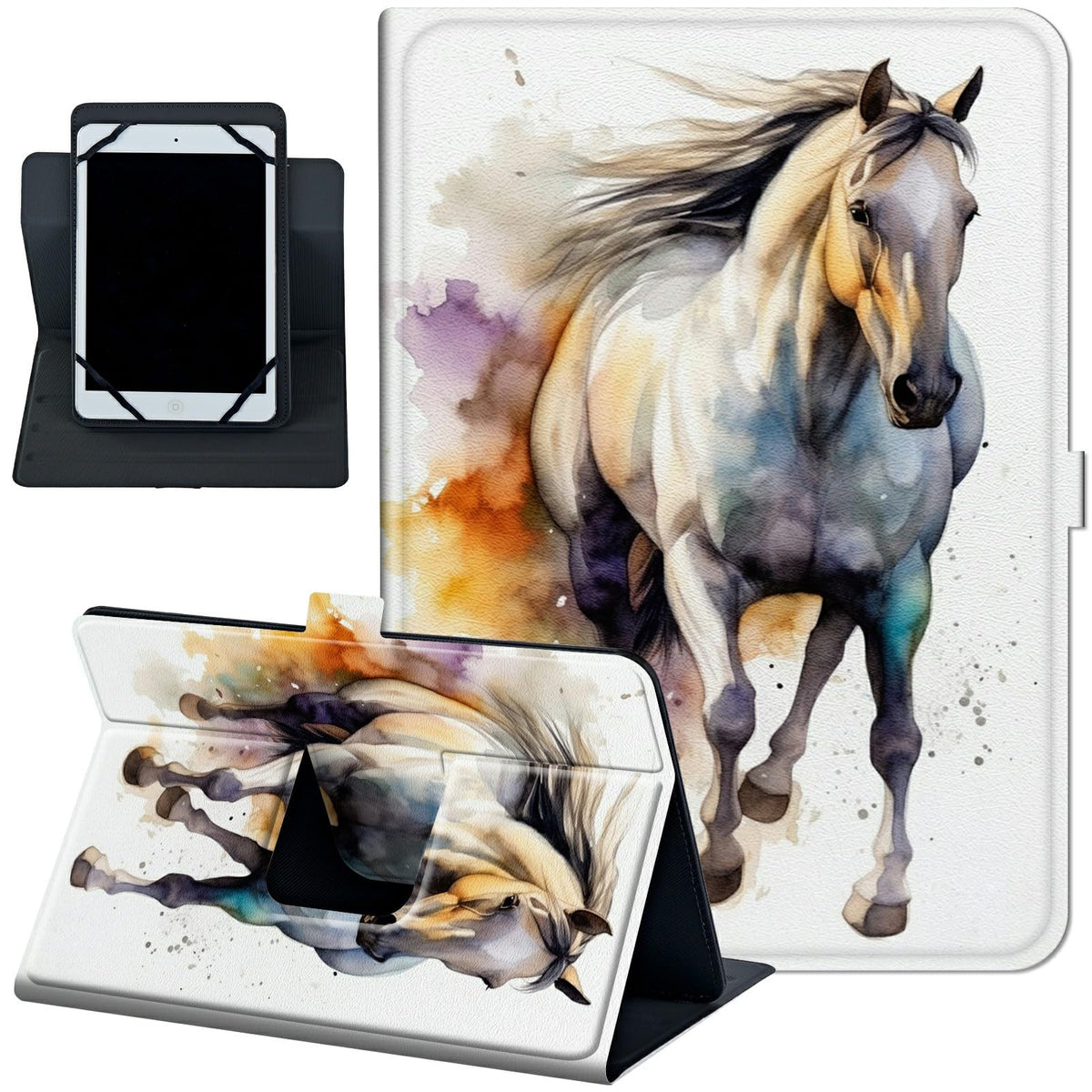 Rossy Universal 10.0 Tablet Case, Universal Case For 9.6-10.5 Inch Android Tablet, Slim Pu Leather Stand Folio Shell Cover With 